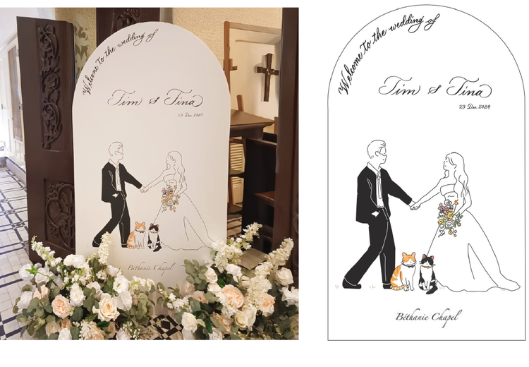Wedding Display Design for Tim &amp; Tina