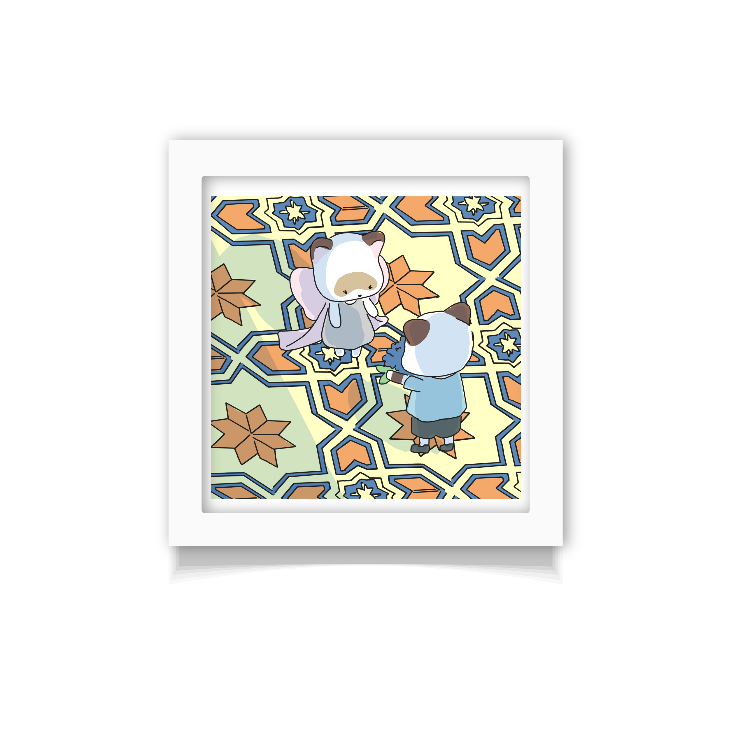 Flower Tiles POSTCARD