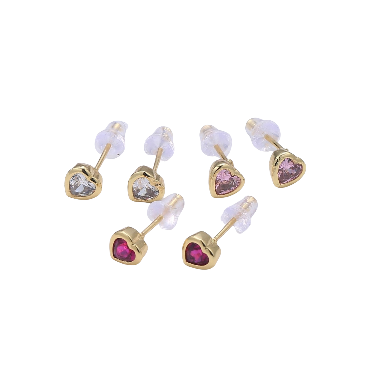 Heart Stud Single Earrings