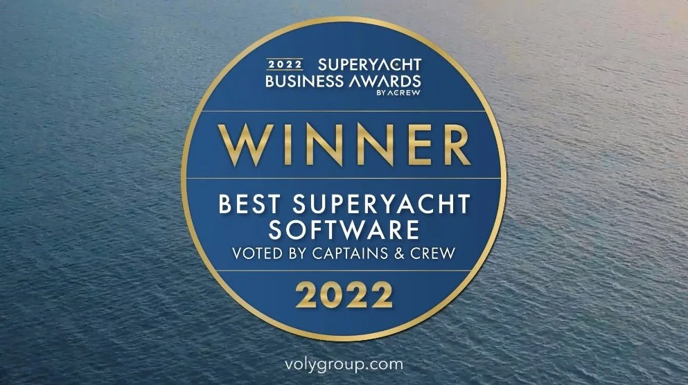 Voly Wins Best Superyacht Software for three consecutive years