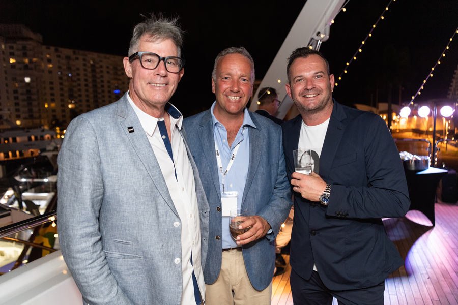 Yacht Owner, Boat International CEO - Toby Moore, Voly Head of Sales - Jonny Allbut