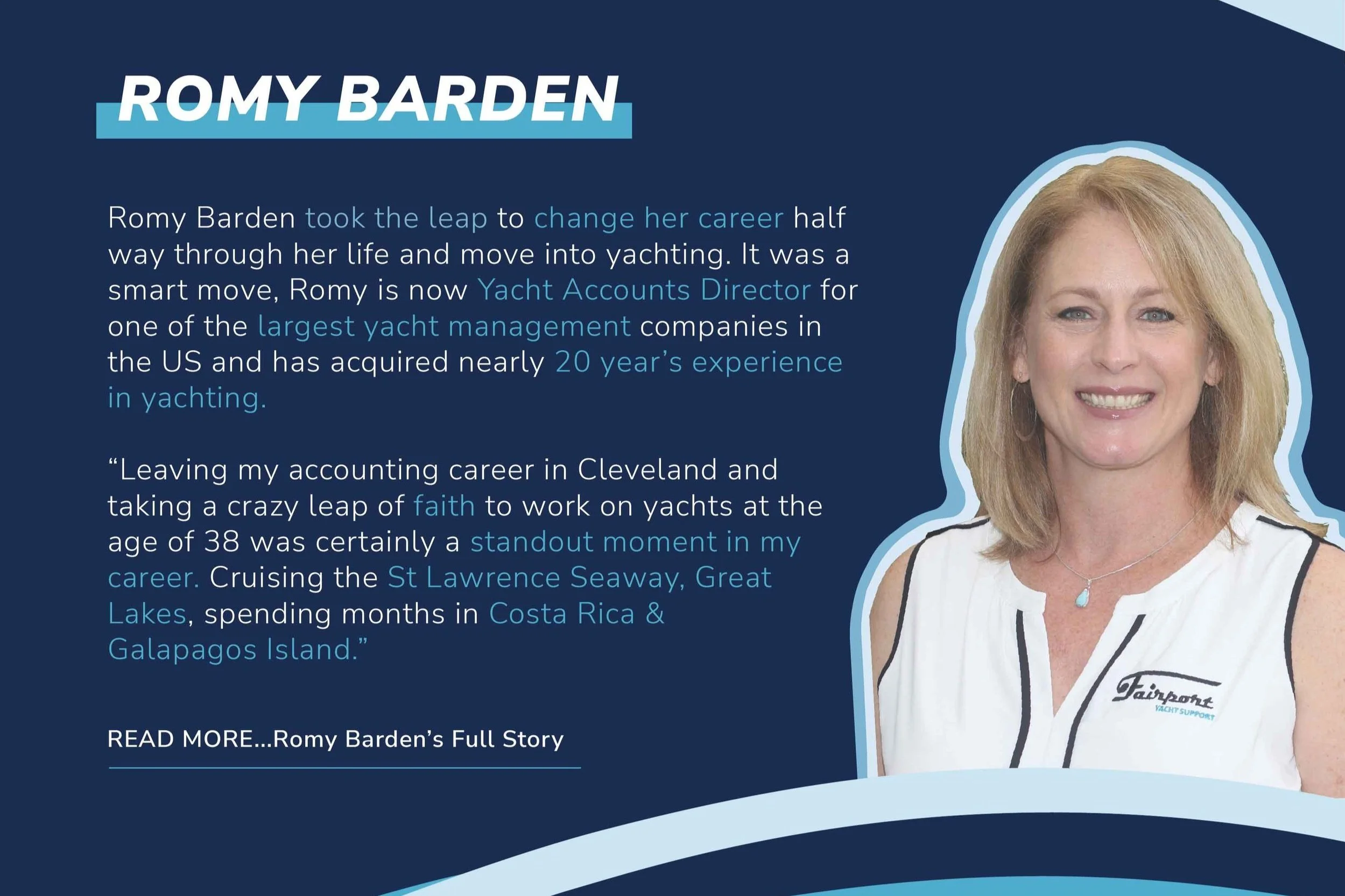 Inspirational Women in Yachting - Romy Barden