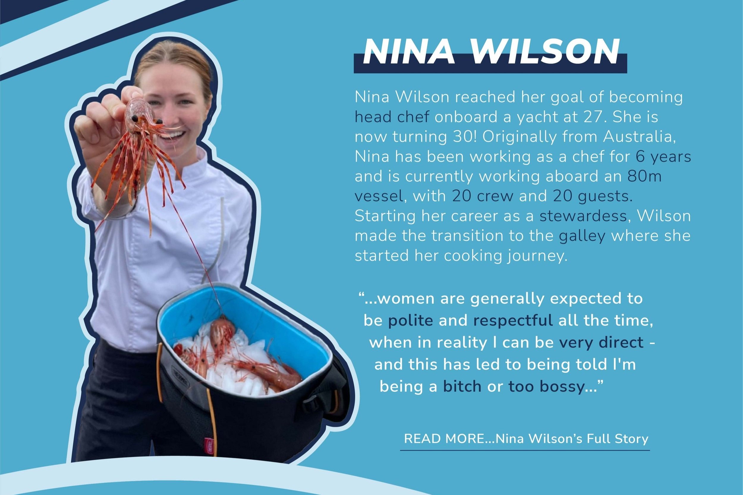 Inspirational Women in Yachting with thecrewchef - Nina Wilson