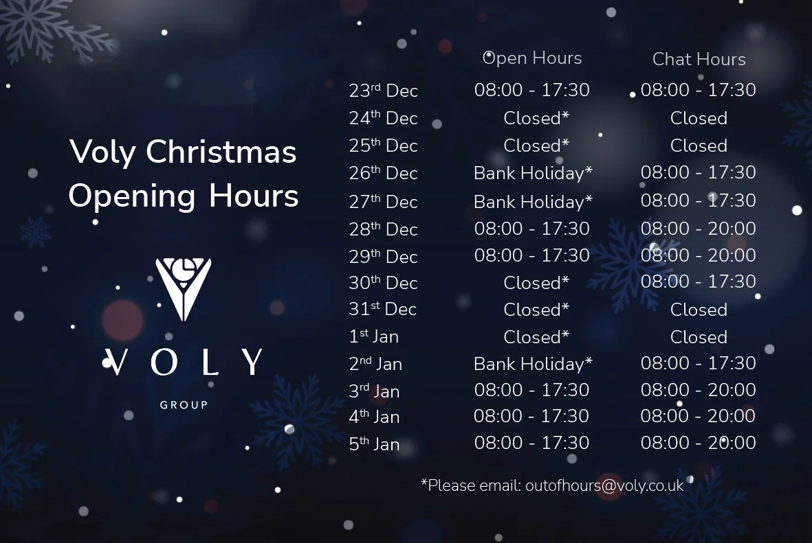 Voly Client Support Christmas Opening Hours