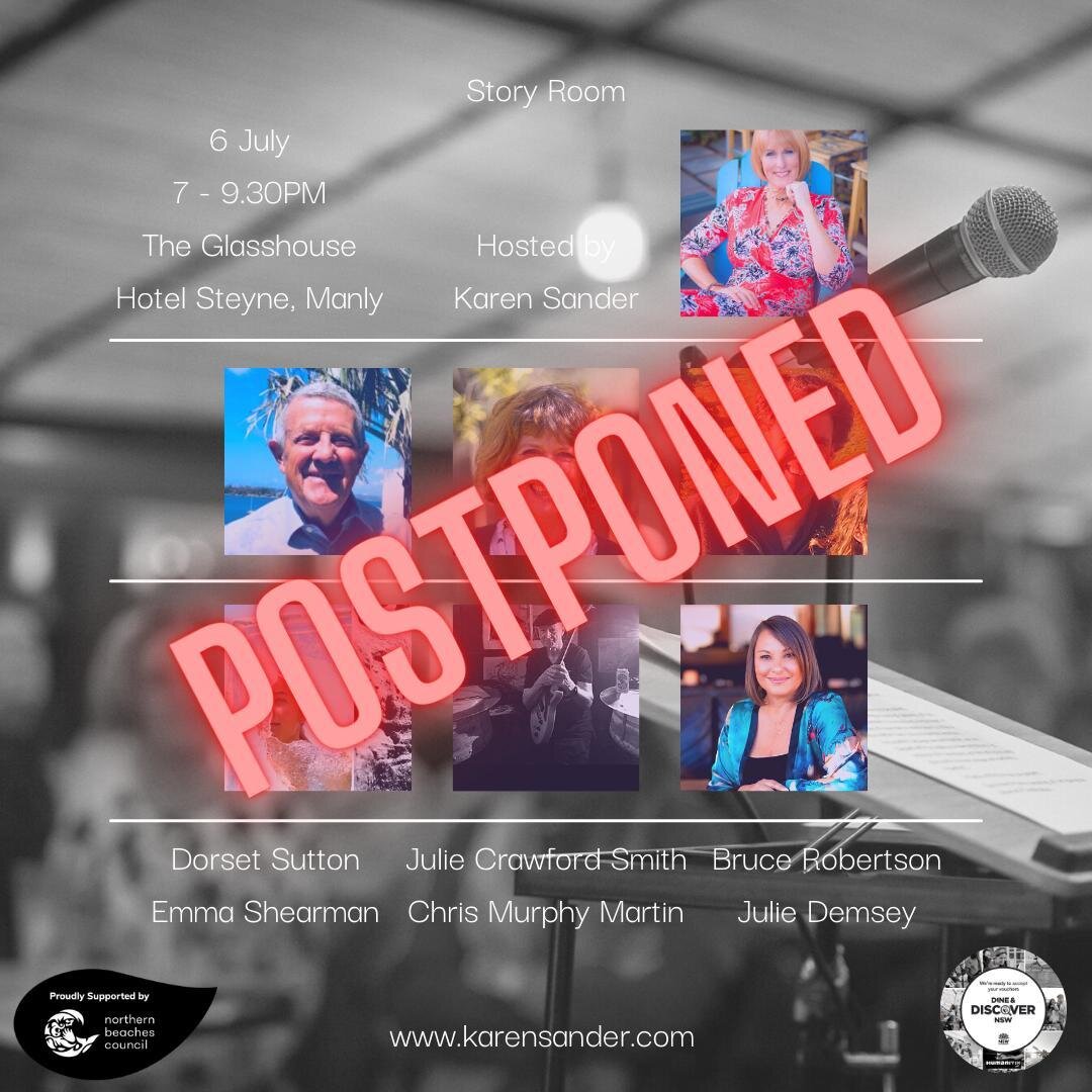 Due to the recently announced lockdown restrictions to all of Greater Sydney, the Central Coast, the Blue Mountains and Wollongong, the Story Room 6th of July event has been postponed.

We know this is disappointing for all. Thank you for your unders