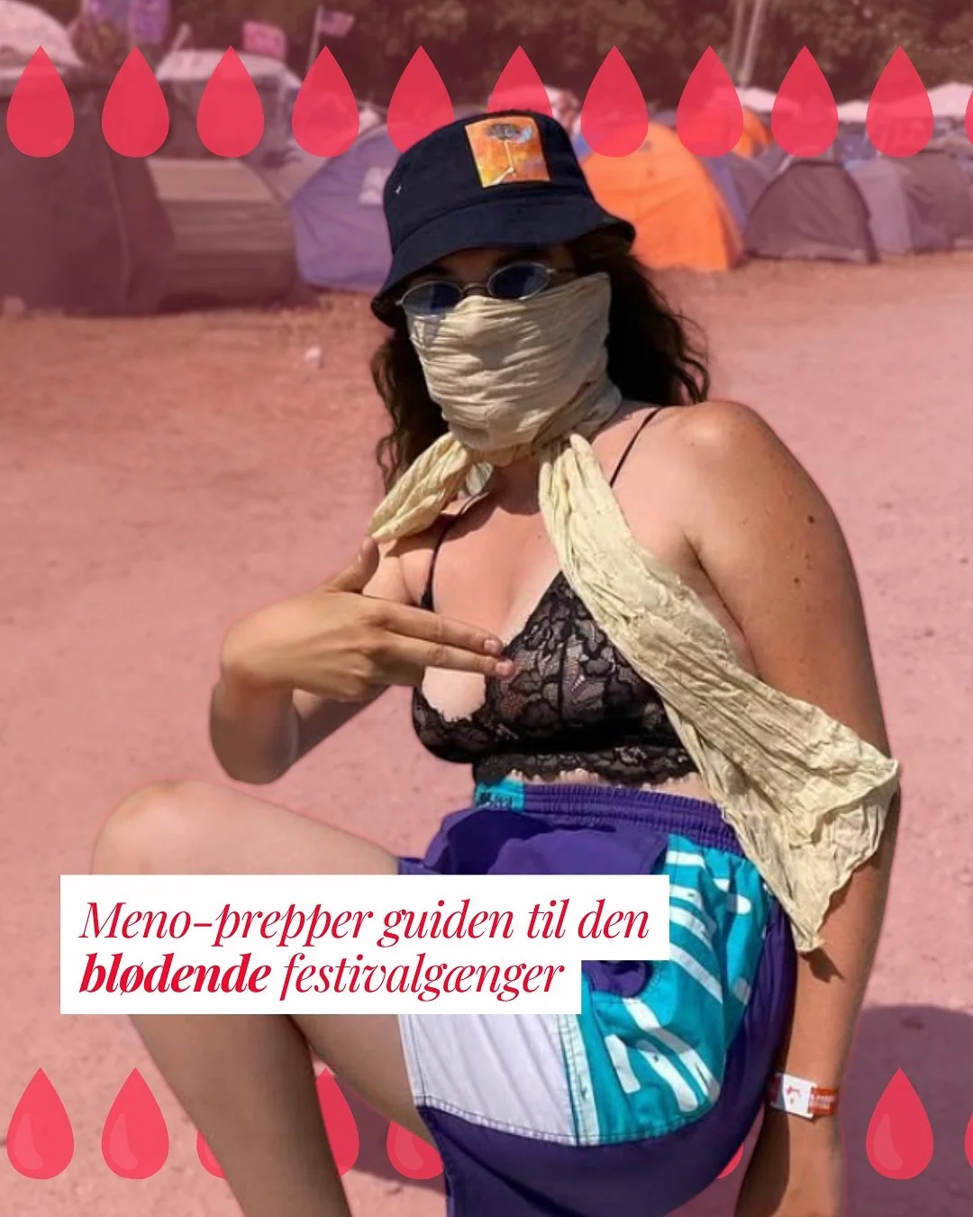 Festivalsæsonen er over os, og som person med en cyklus kan lange toiletkøer, manglende menstruationsprodukter og kramper i et overophedet festivaltelt være svært terræn at navigere i. 
Derfor har @mathilde.eriksen tag