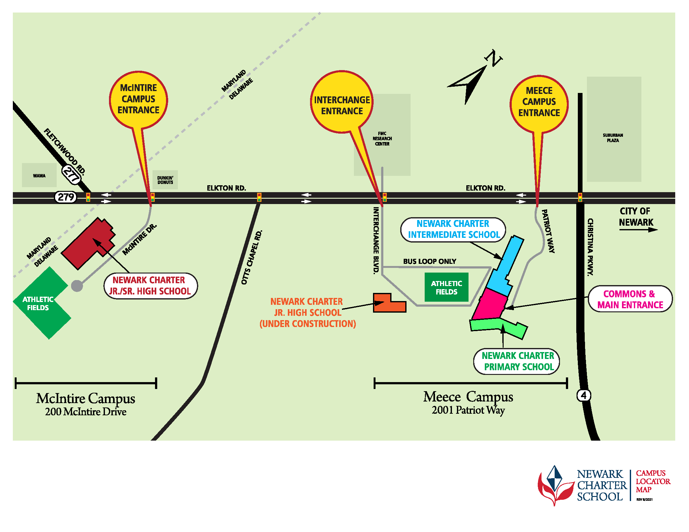 Campus Locator Map — Newark Charter School