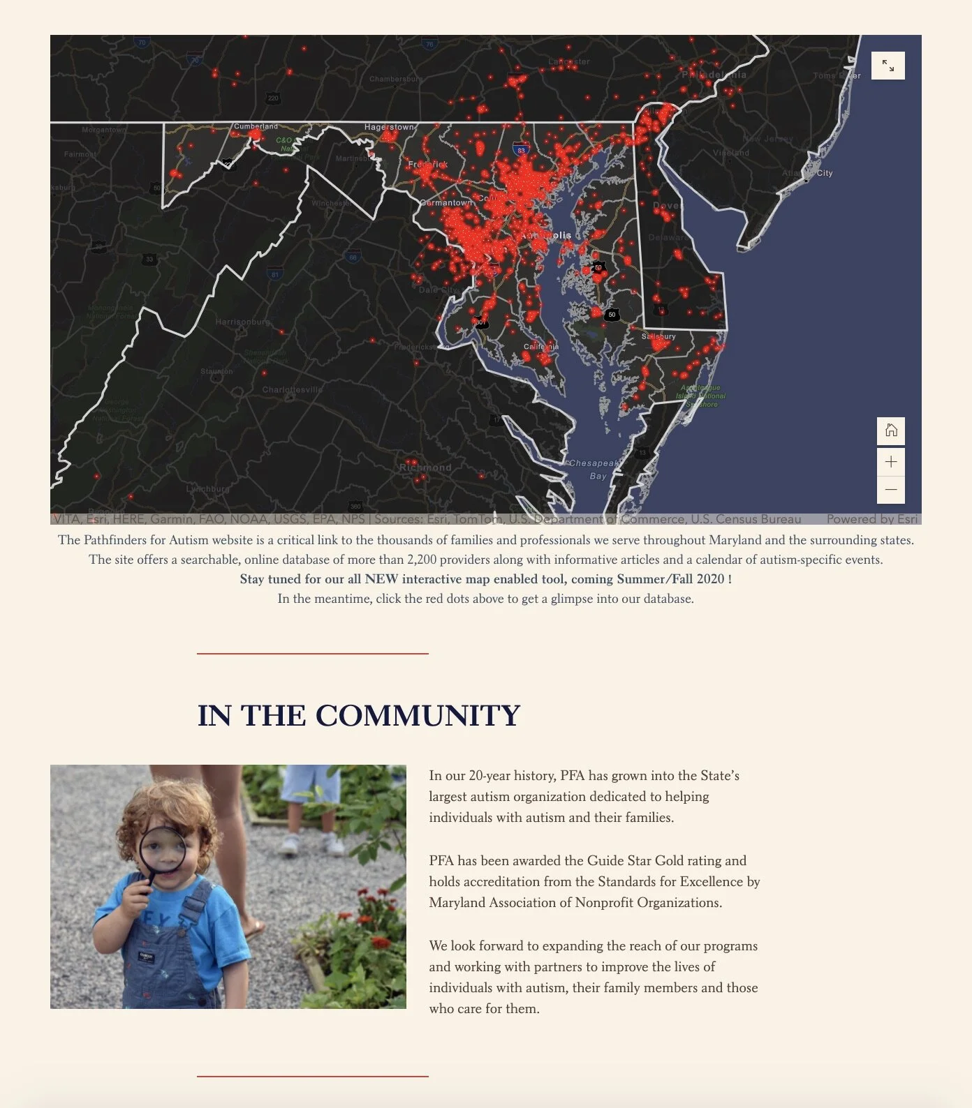 We worked with Pathfinders for Autism to help them showcase providers, partners, and other resources.