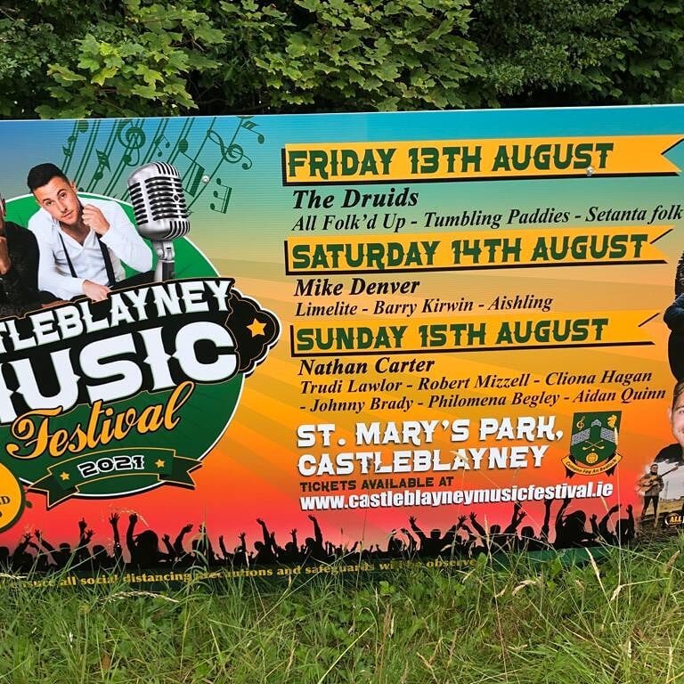 Whoo hoo... more hood news! A mega weekend of music...Castkeblayney country music festival. Three days of bliss under cover at the Faughs football grounds. See details herewith ..the MAM project is thrilled that David and Co have pulled this off..tic