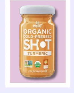 Allwello Wellness Shots - Jengibre y Tumeric