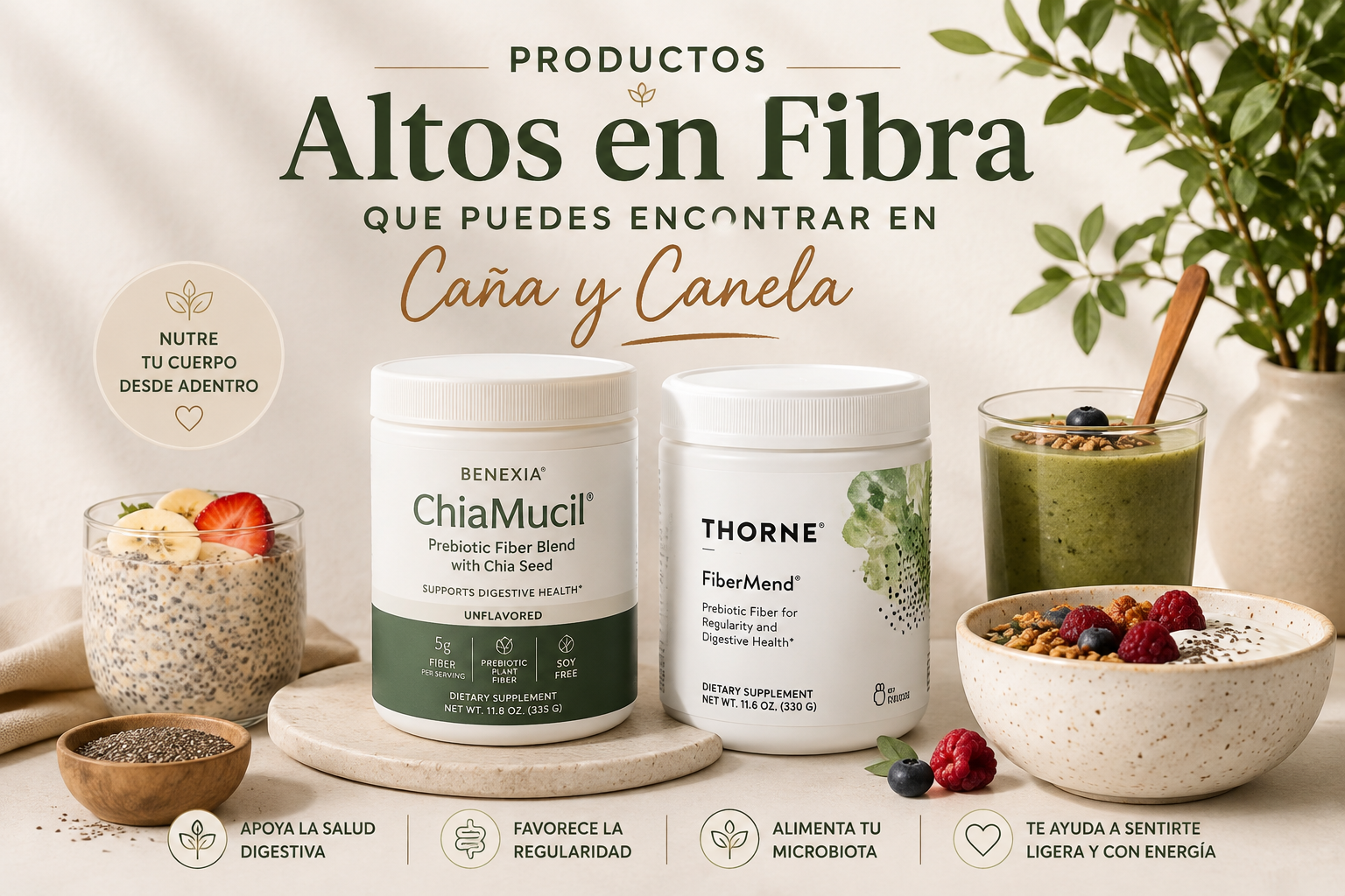 Productos Altos en Fibra que Puedes Encontrar en Caña y Canela