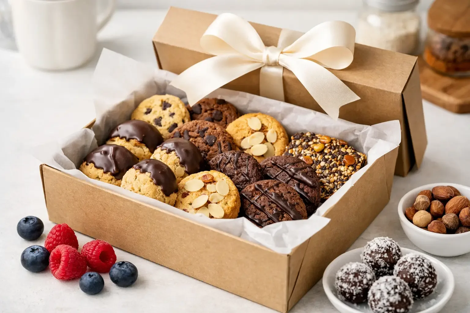 Caja de galletas keto para regalo que emociona