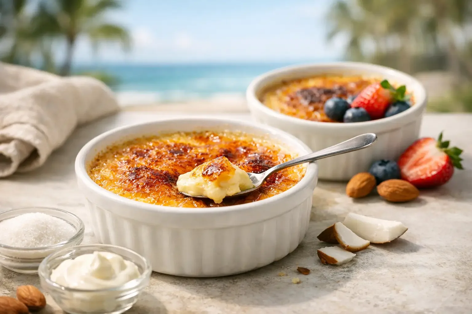 Crème brûlée keto Santo Domingo sin azúcar
