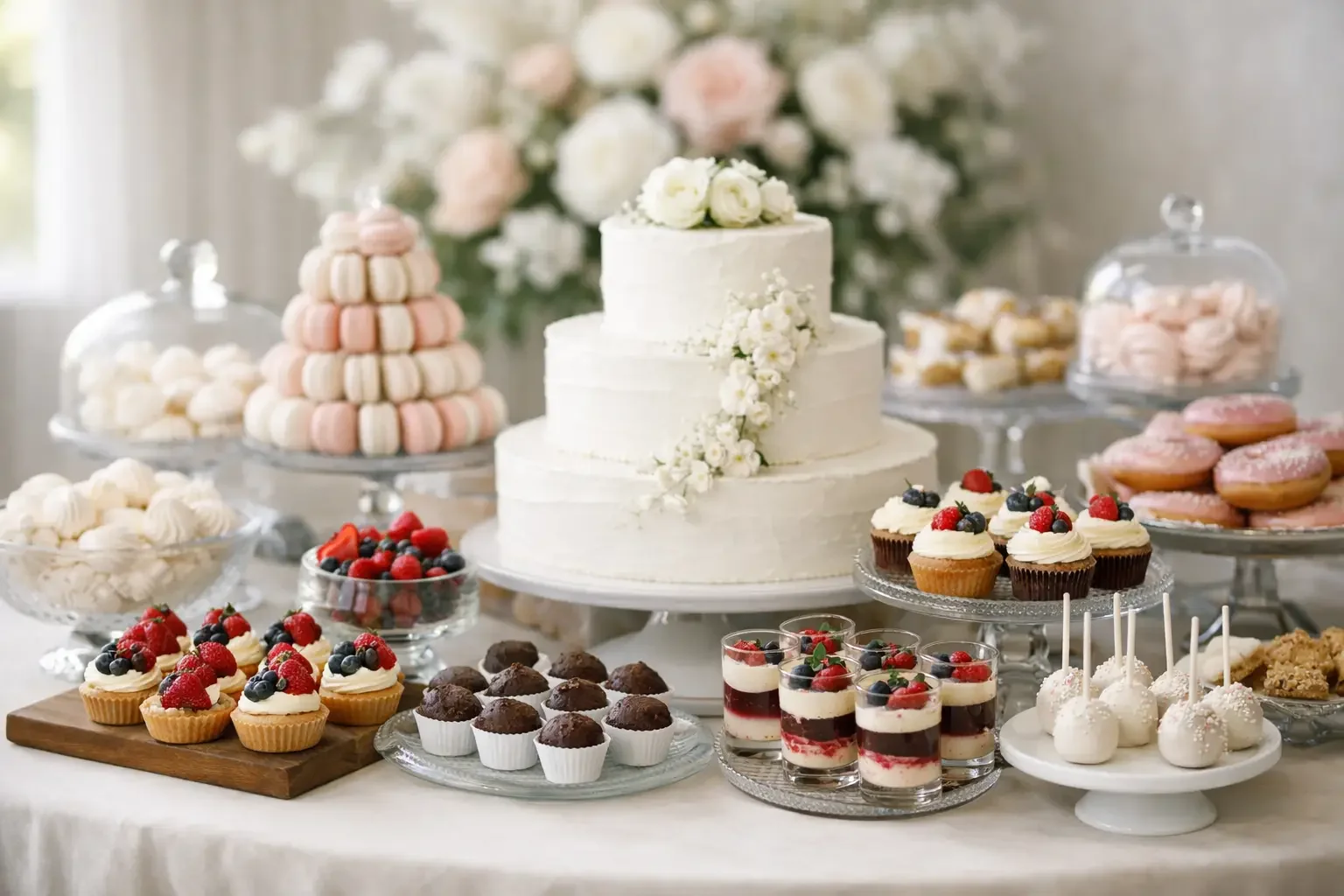 Mesa de postres para bodas que todos disfrutan