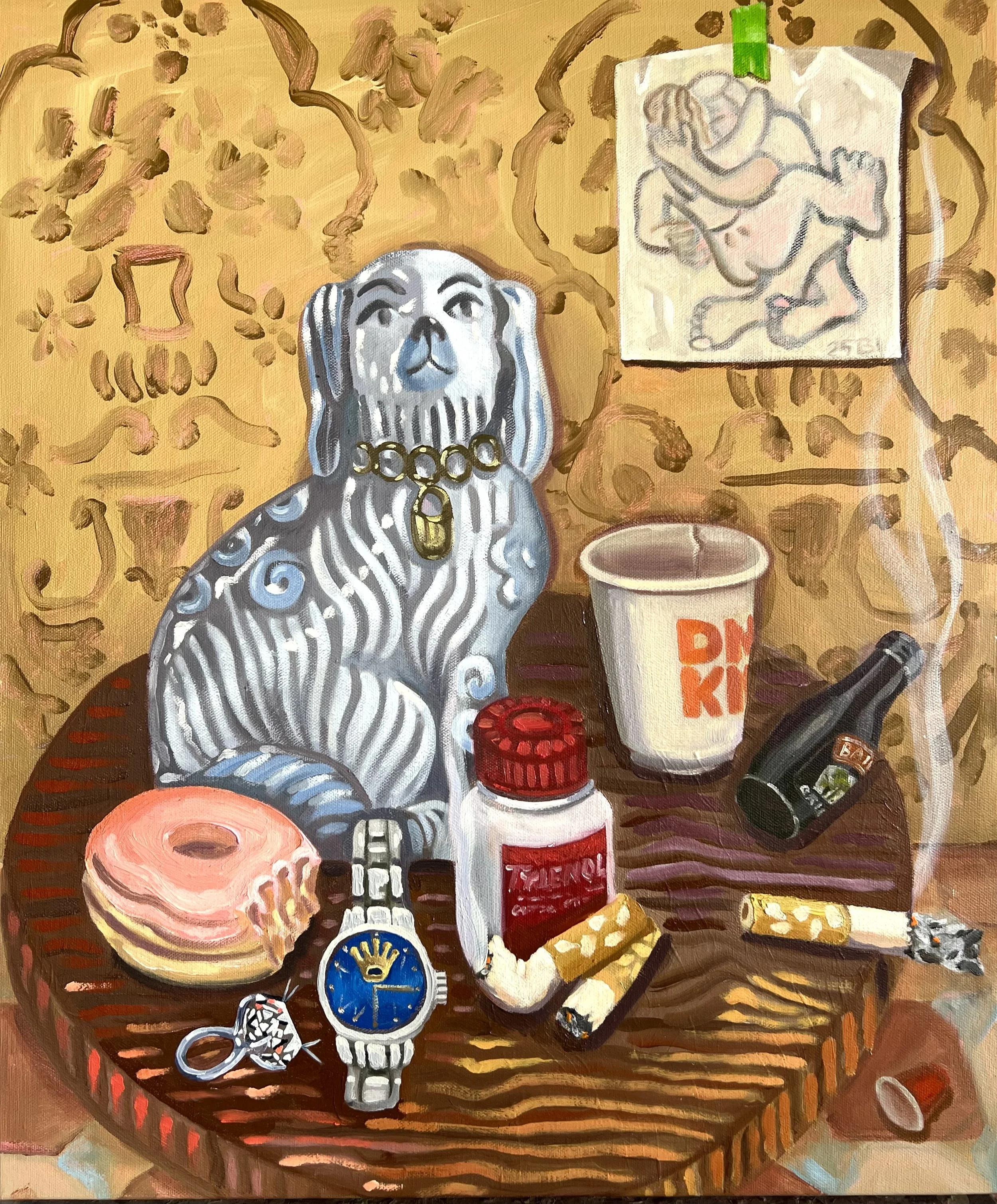 In Broad Daylight, 20" x 24", acrylic and oil on canvas, 2025