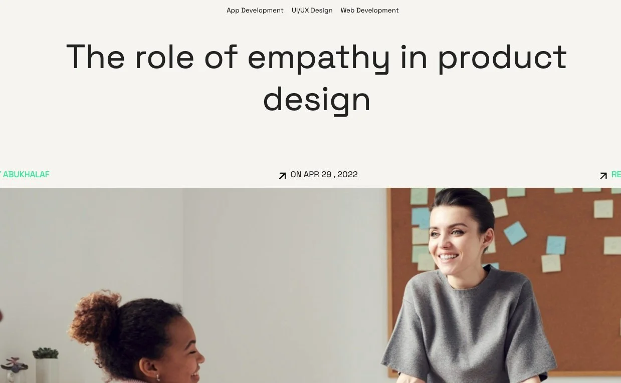Blog Article: The role of empathy in product design