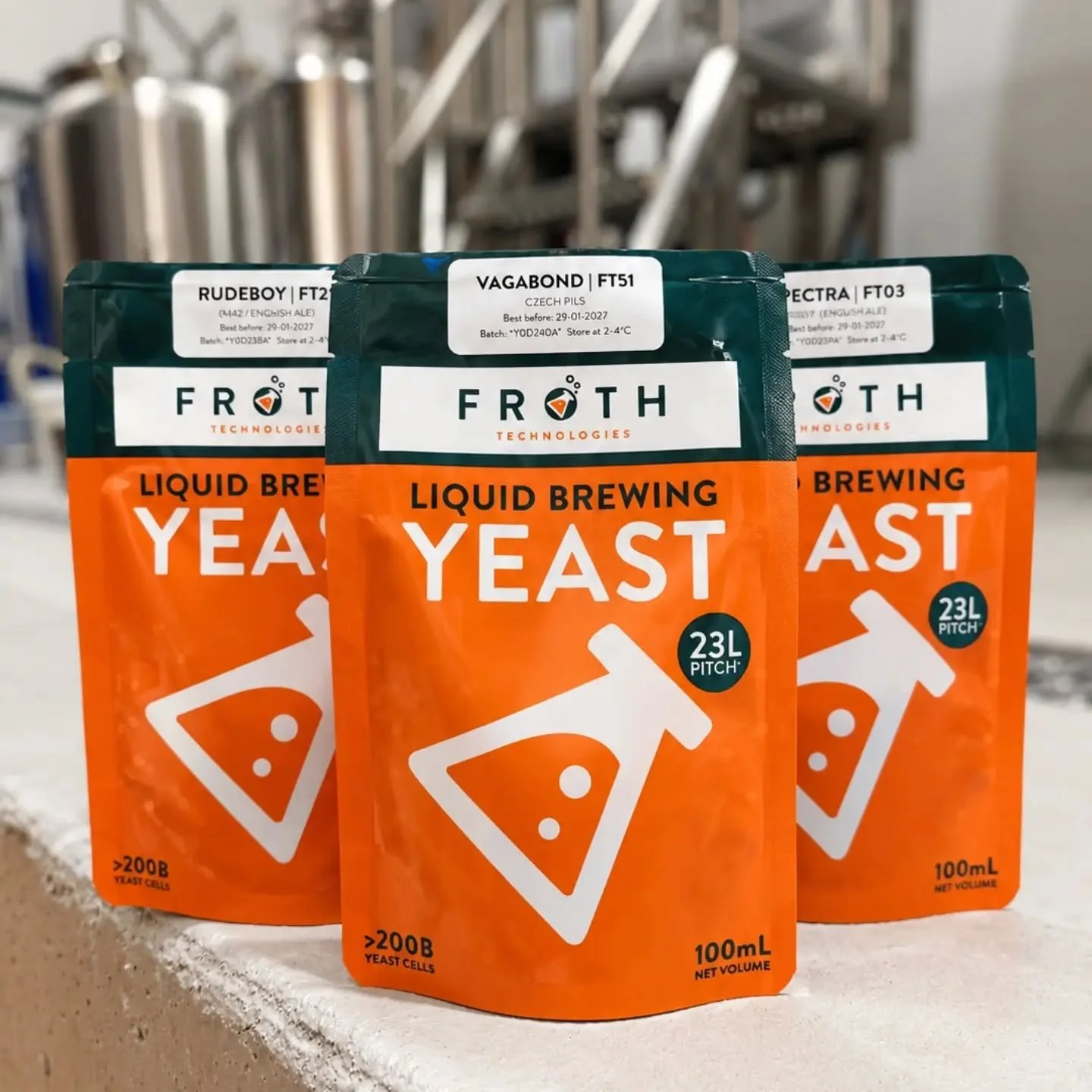 Your local home brew stores are restocked with fresh Froth Tech liquid yeast pouches. Get those brews on now, ready for warmer thirsty weather. You can't beat fresh, local ingredients. #madeinnz

- League of Brewers (@leagueofbrewers)
- All Things Fe