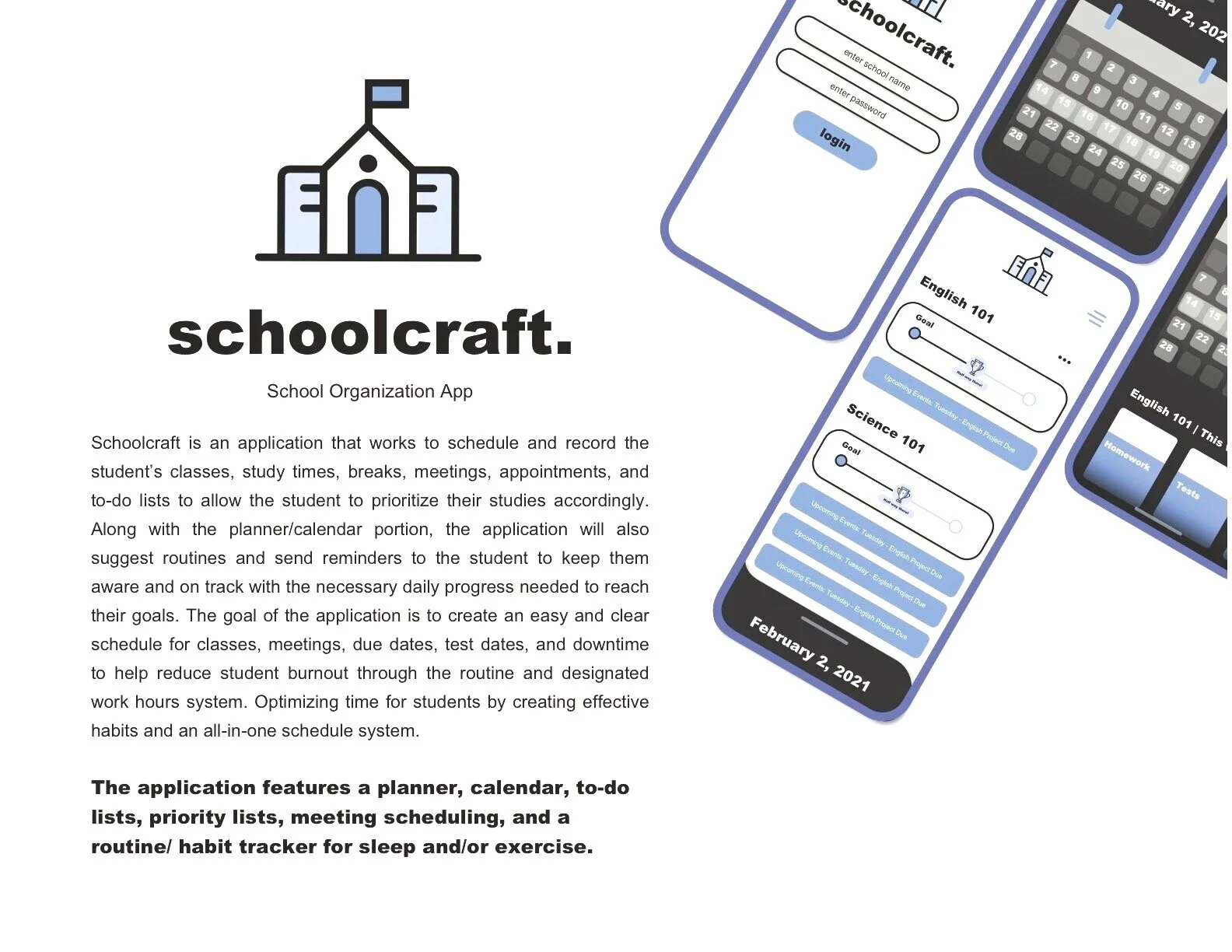 Schoolcraft App Design — shanahan design portfolio