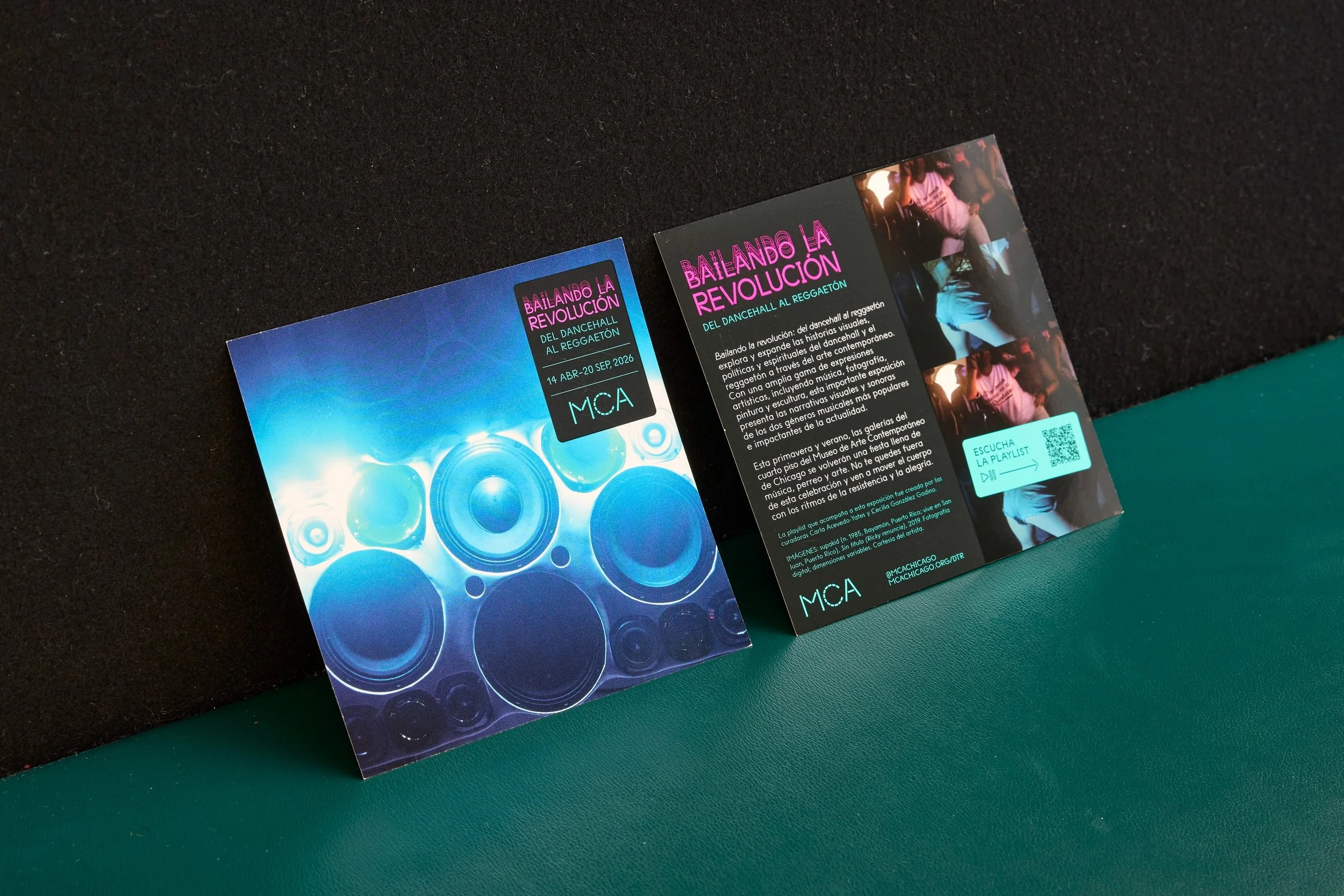 Exhibition Identity system for Dancing the Revolution: From Dancehall to Reggaet&oacute;n.

On view APR 14 &ndash; SEPT 20, 2026 @mcachicago. 

Inspired by the impact of music on global culture, this graphic identity translates sound into a dynamic d