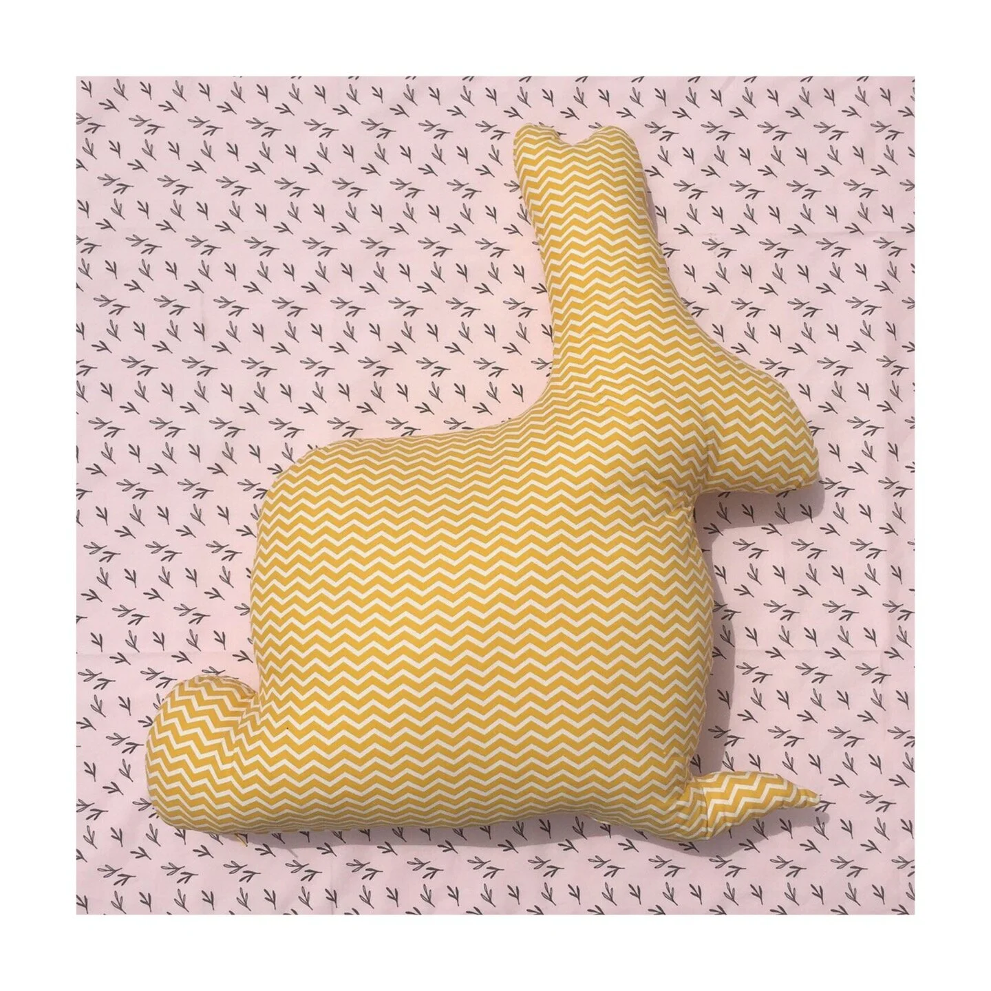 Rabbit handmade cushion Botek fabric