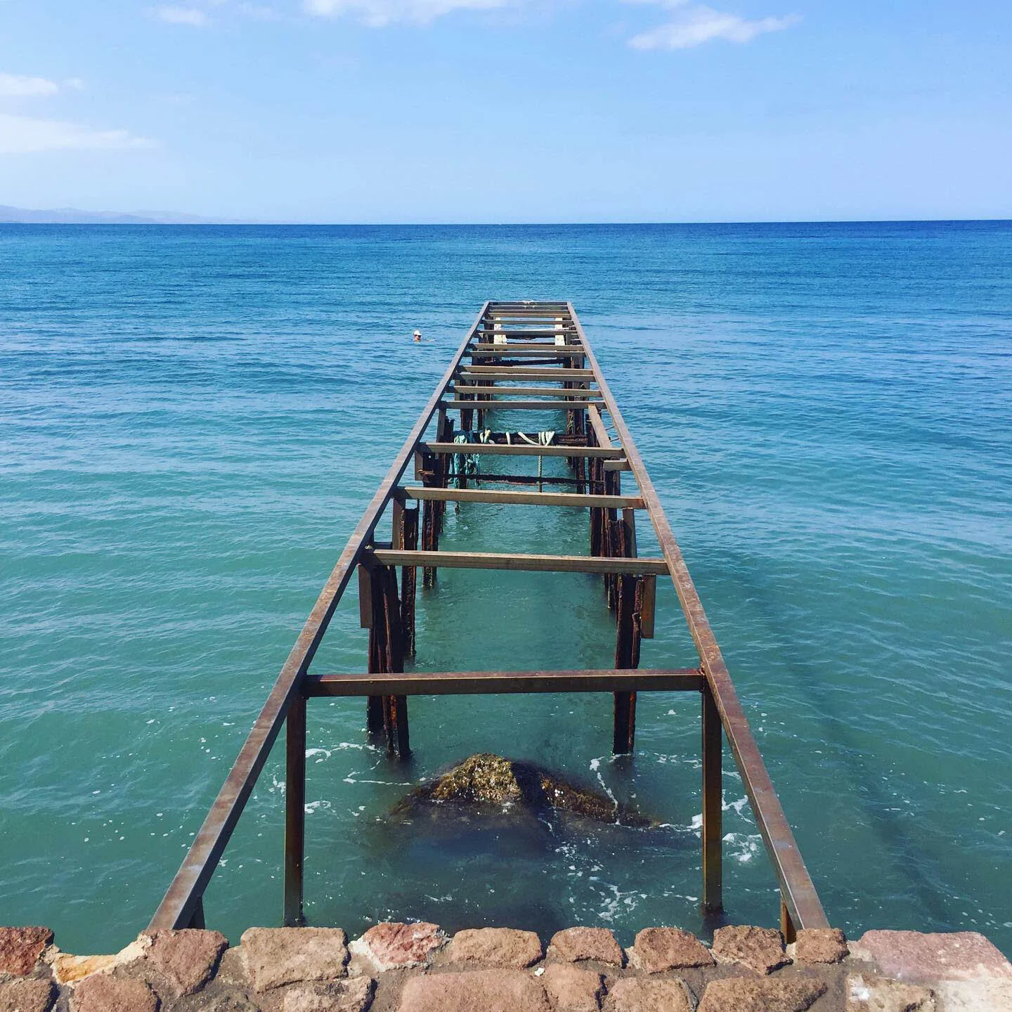 Looking into eternity from the bridge in Molyvos