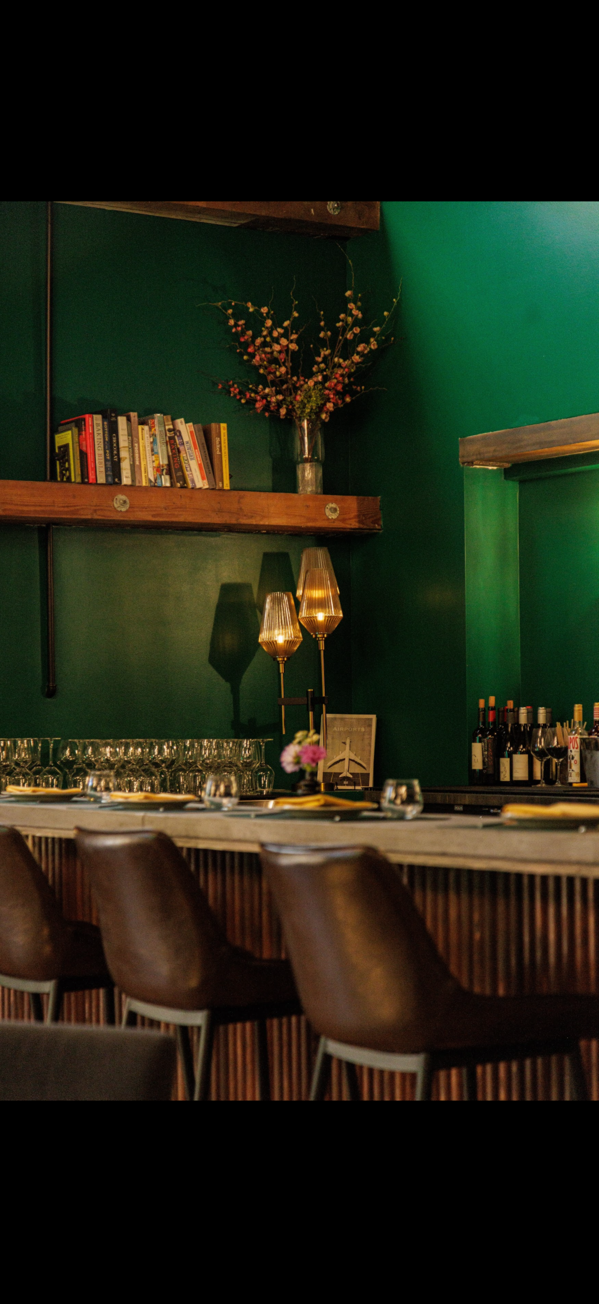 Bar seating at Songbird Parlour in Glen Ellen Sonoma Valley