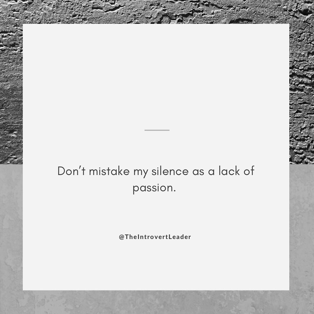 Thought for the day 💡

Never think that the quiet person in the room lacks passion...💯💯💯

Has anyone ever mistaken you being quiet to mean that you didn&rsquo;t care? Let me know in the comments 👇🏽👇🏽

Well depending on what it is I might not 