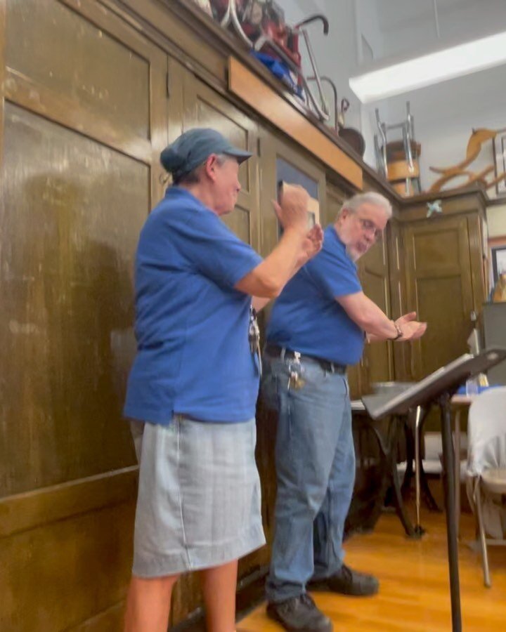 Members of the &quot;47&quot; Alumni Association of the Deaf perform the School Cry for Principal David Thacker Bowell's retirement ceremony.