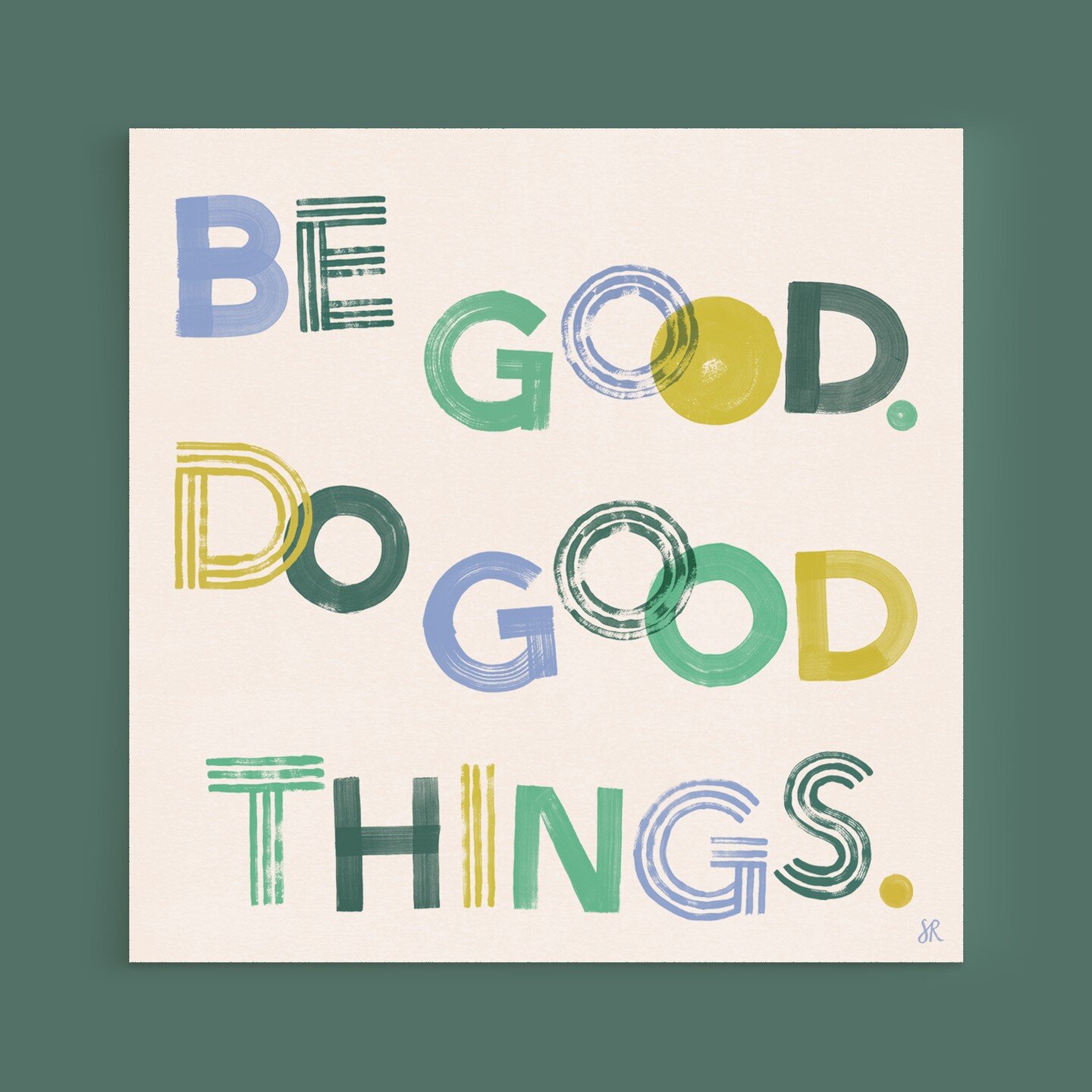 I felt like playing around with some hand painted lettering today. I'd jotted down this line in my sketchbook whilst watching 'After Life' ages ago as it really resonated with me. So simple, yet so bloody true. 

We can all do good things ❤️💫