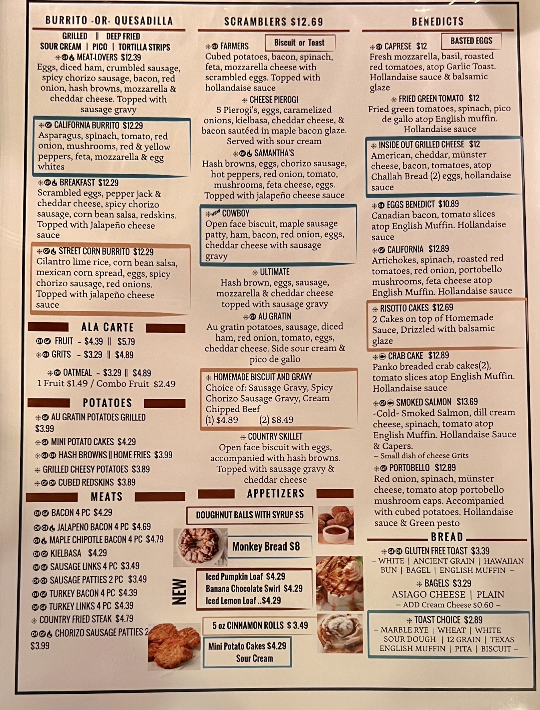 Menu Samantha s on Portage
