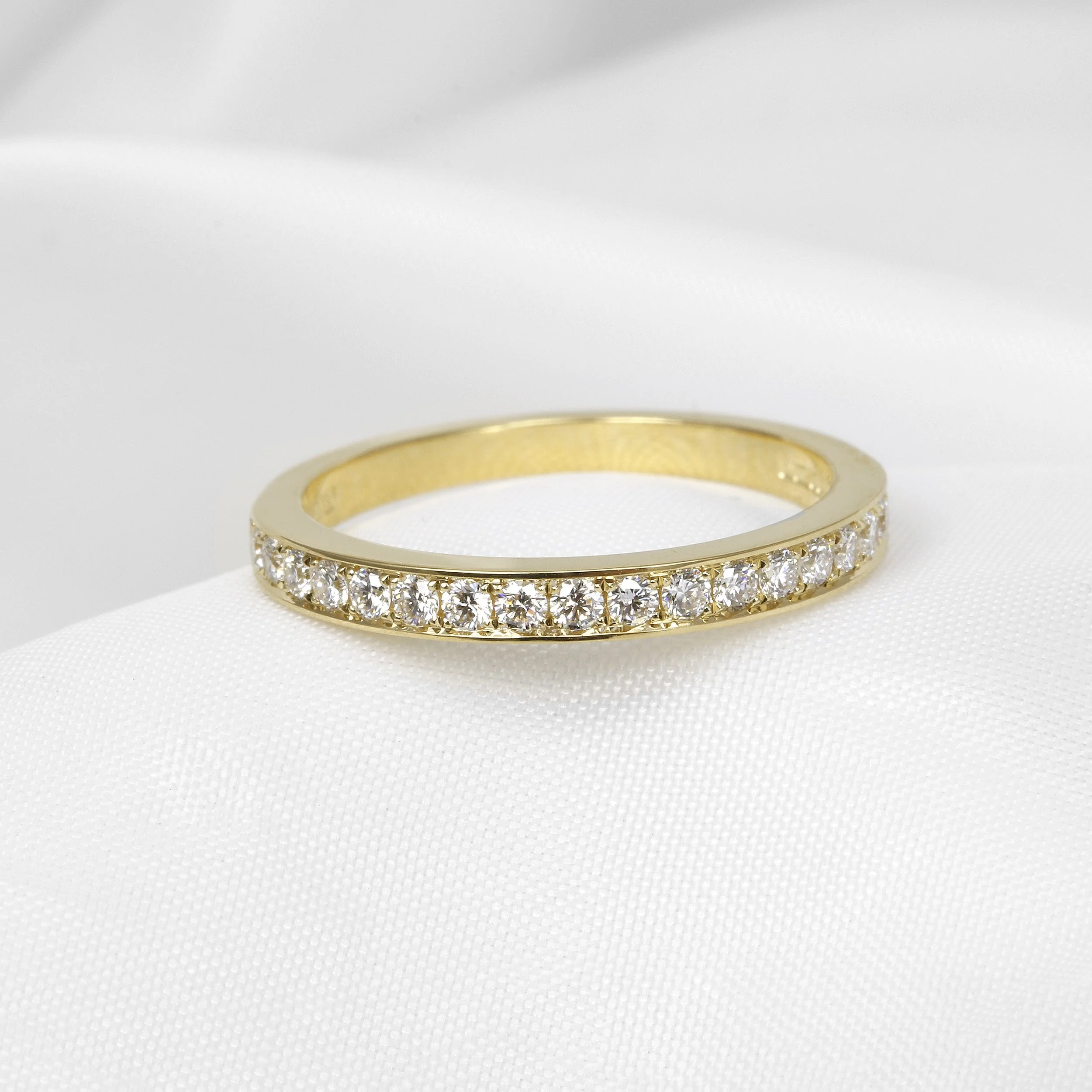 Grain Set Diamond Eternity Ring in 18ct Yellow Gold