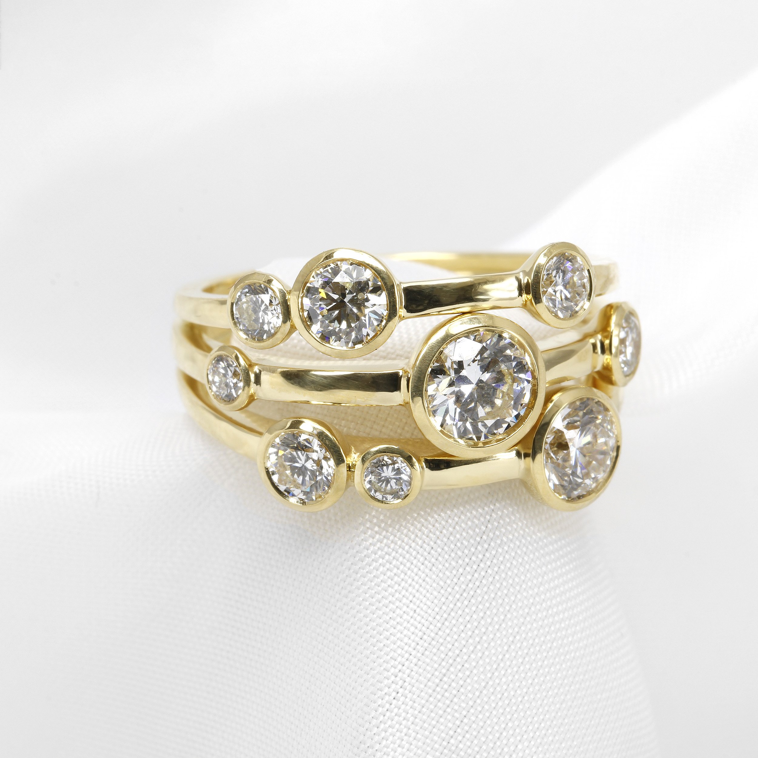  Timothy Roe Multi-Band Diamond Ring in 18ct Yellow Gold £6,495.00 