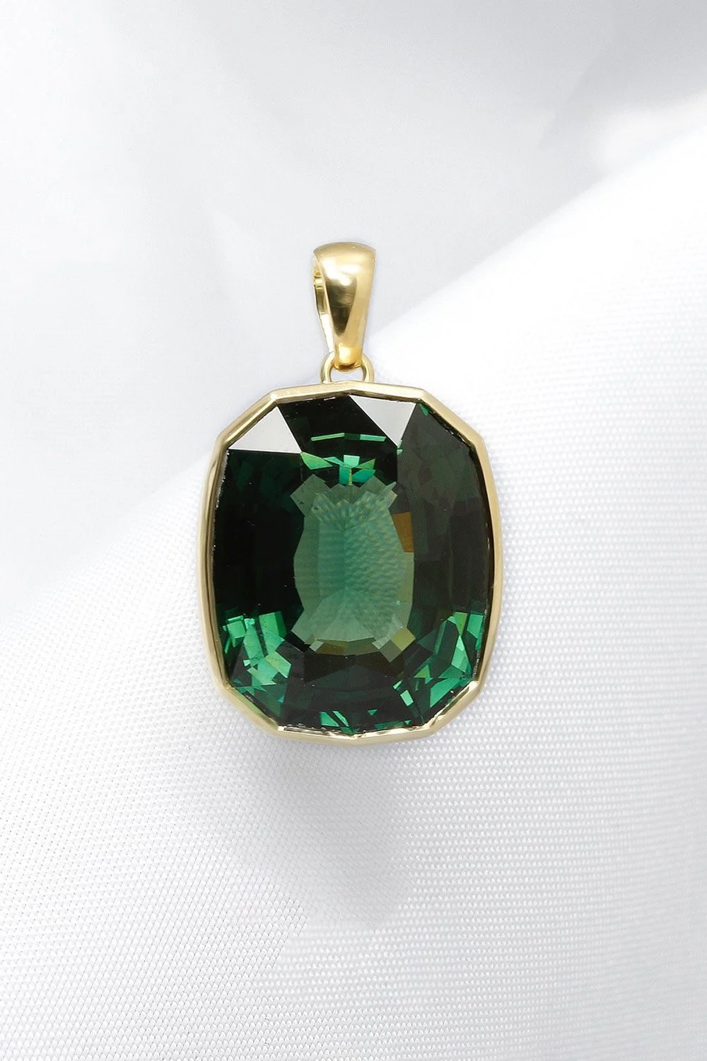 Bespoke Timothy Roe Tourmaline Pendant in Yellow Gold