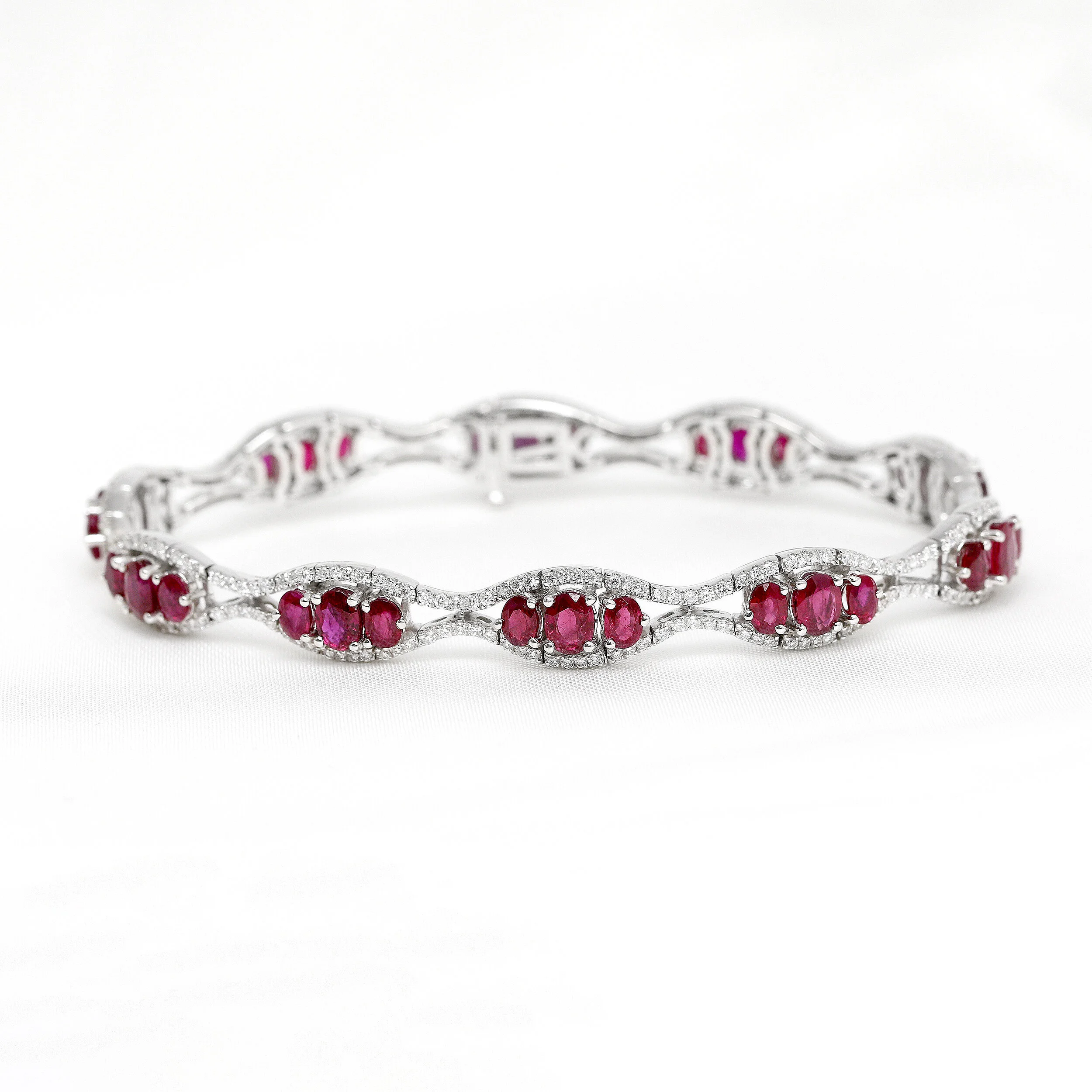  Ruby & Diamond Line Bracelet    
