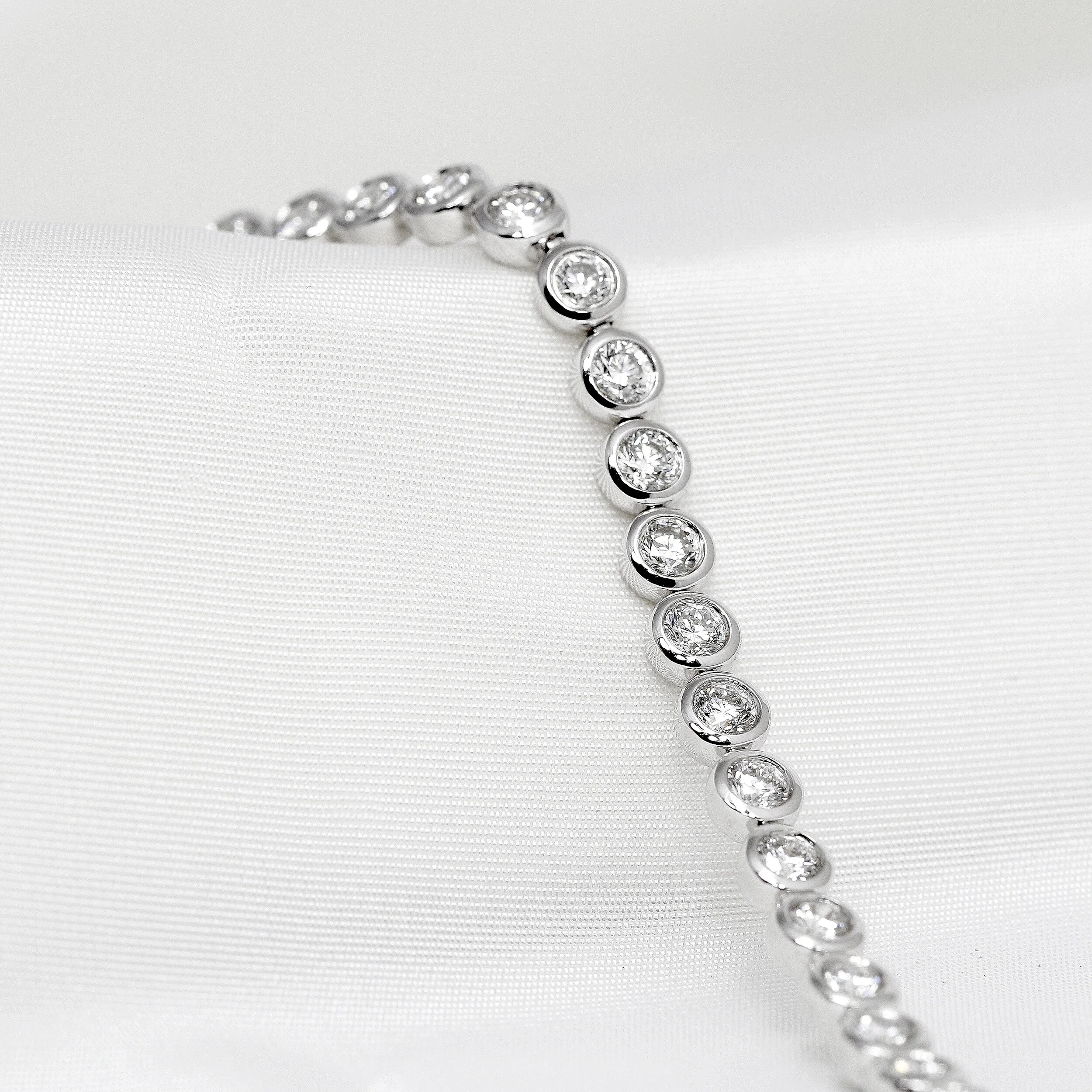  Diamond Line Bracelet in 18ct White Gold £10,500.00 