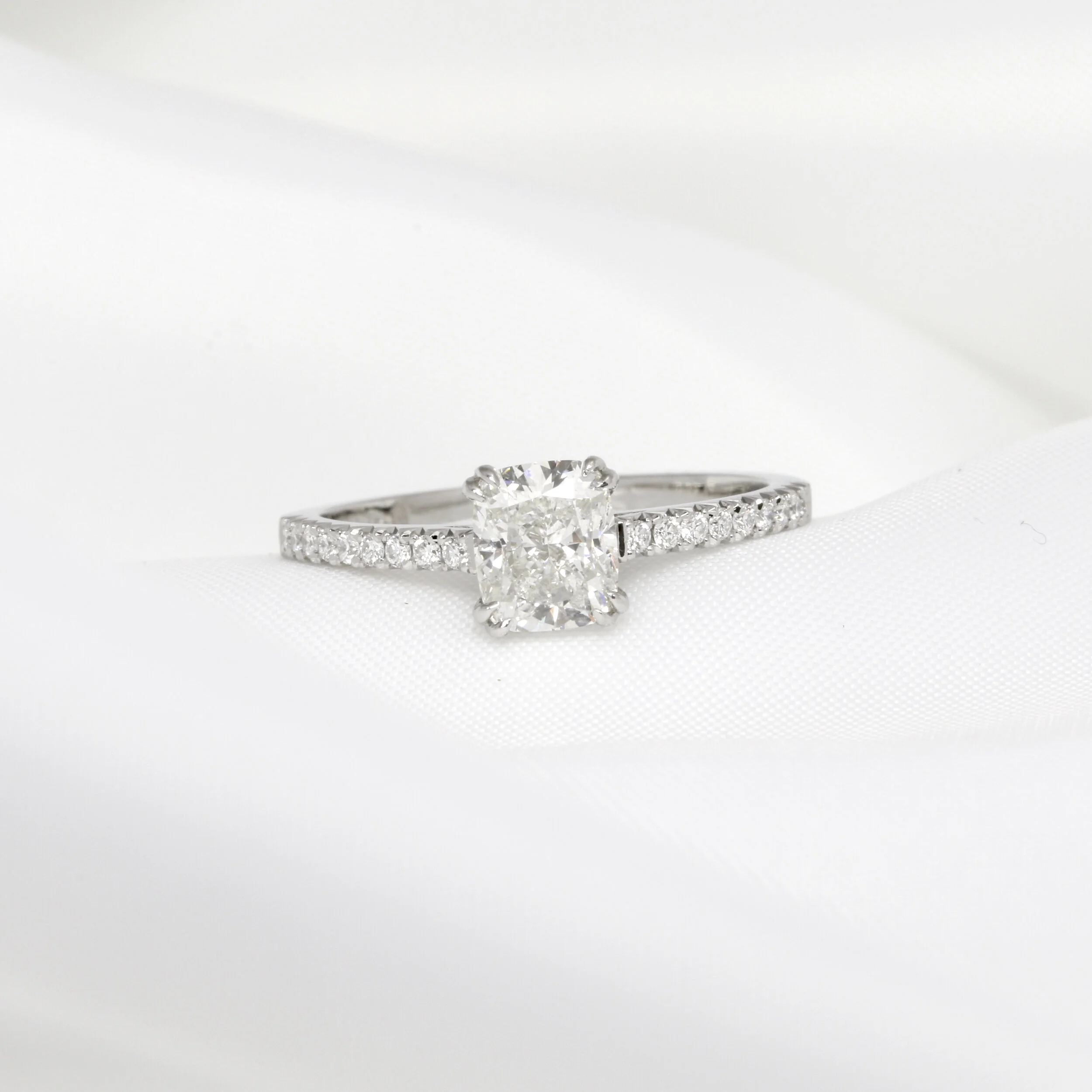  Cushion Cut Diamond Ring in Platinum £4,995.00 