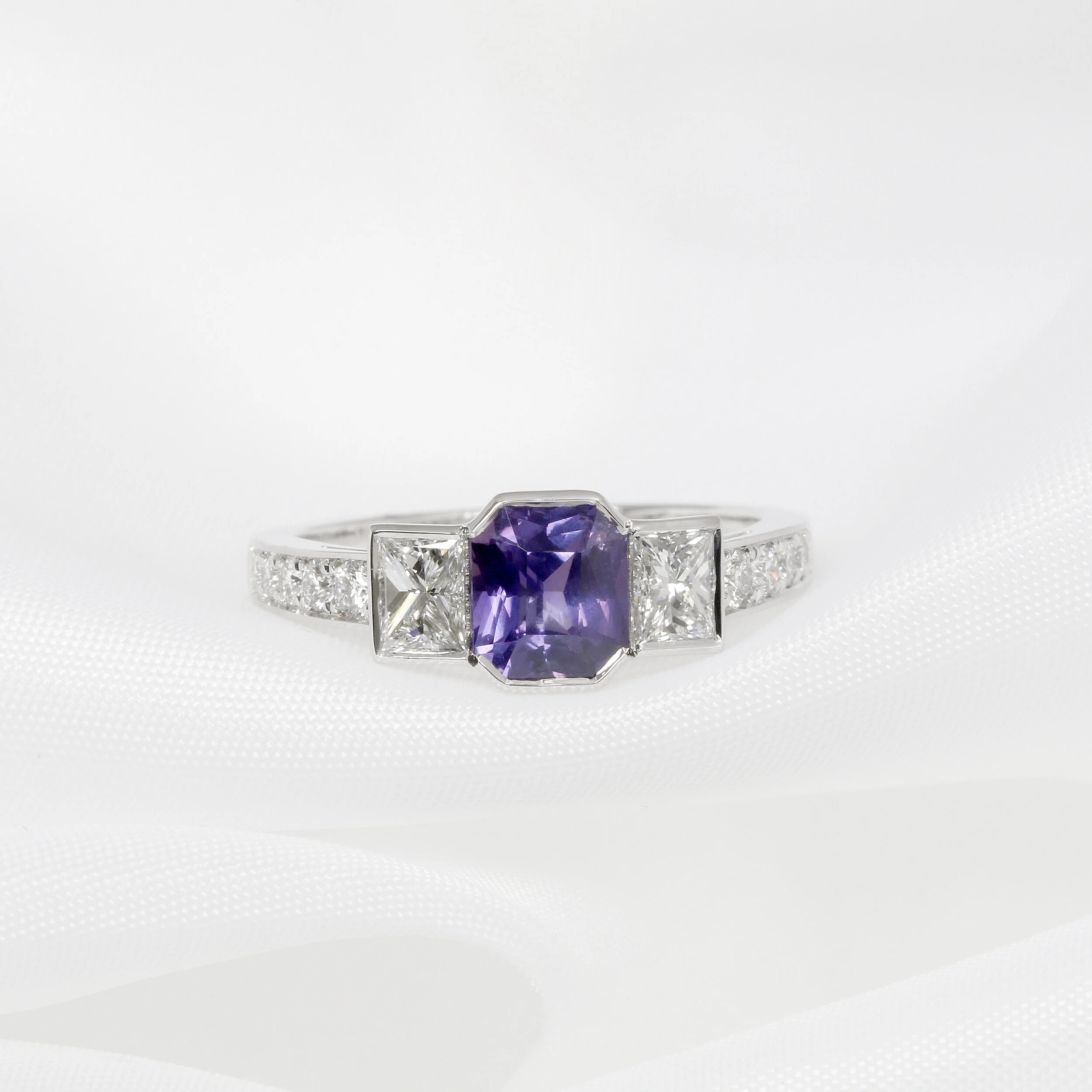  Purple Sapphire and Diamond Ring in White Gold £2,995.00 
