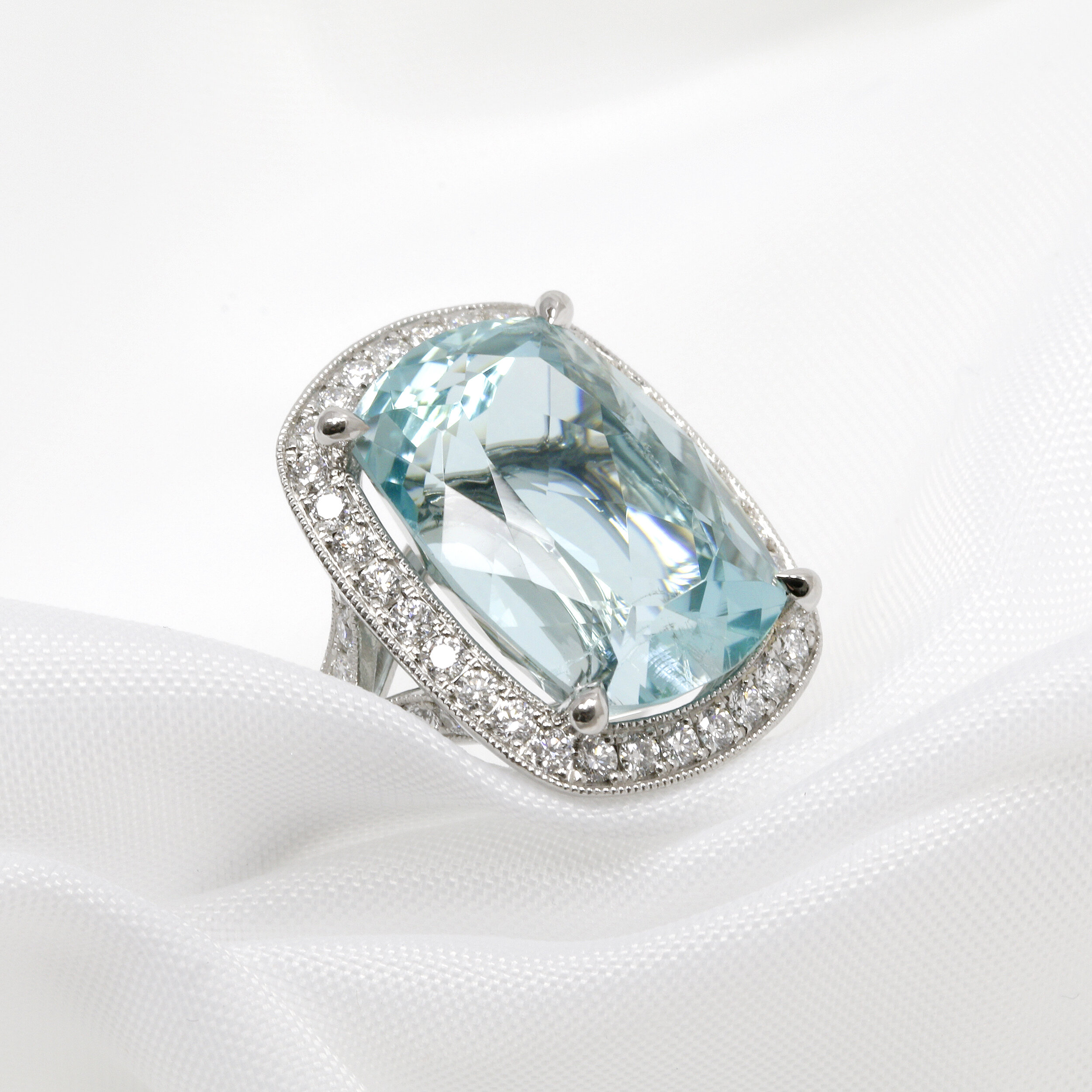  Aquamarine & Diamond Ring £3,750.00 