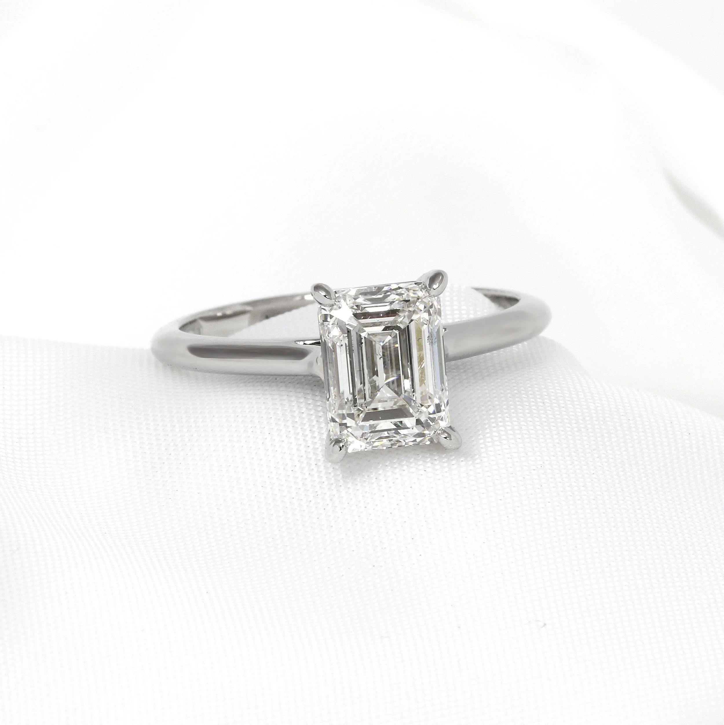  Emerald Cut Diamond Solitaire Ring in Platinum £27,995.00 