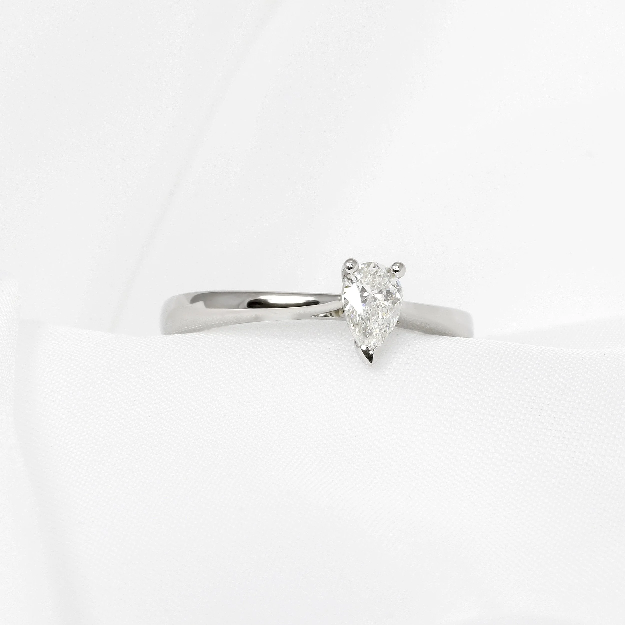  Pear Shape Diamond Solitaire Ring in Platinum £1,400.00 