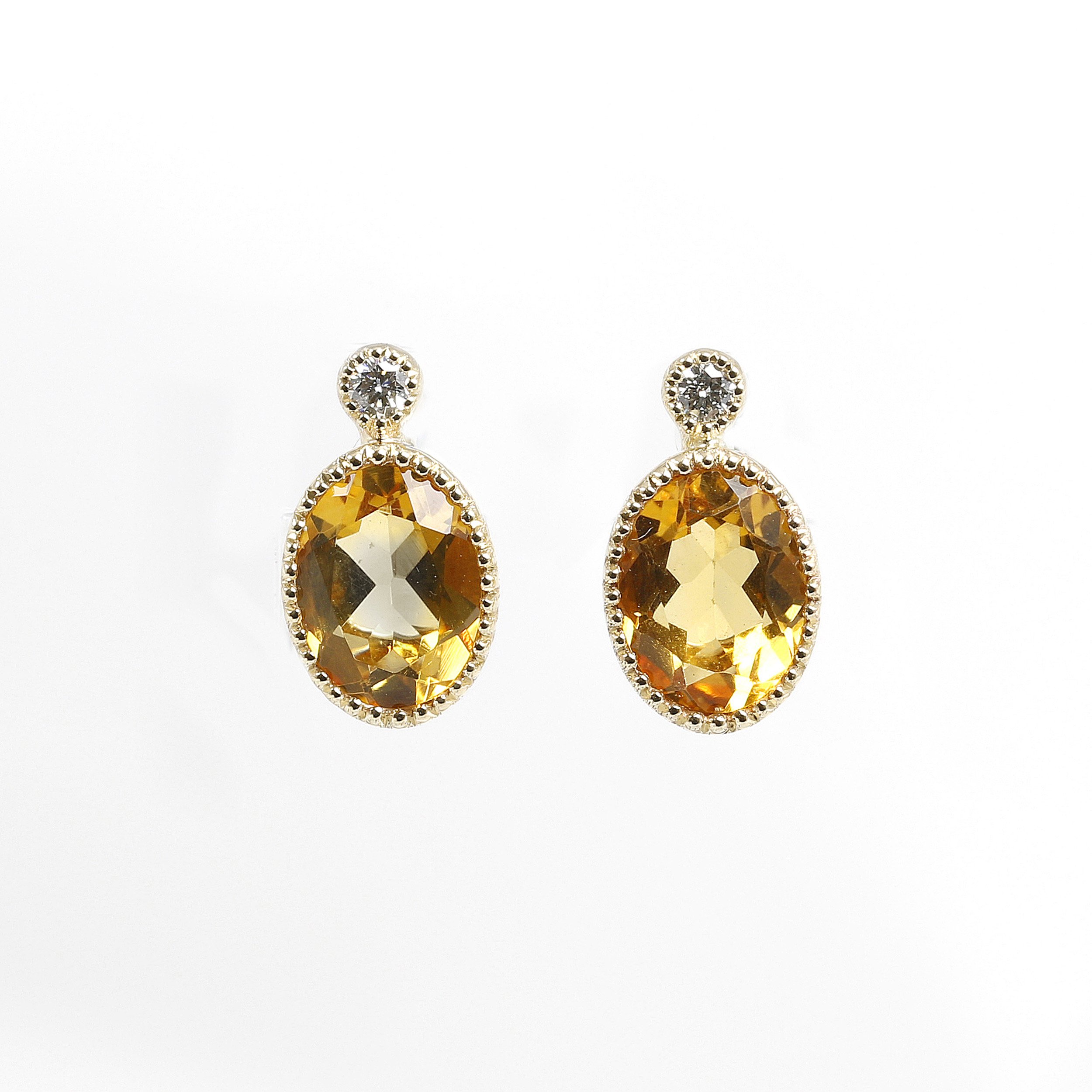  Citrine Jardin Des Délices Stud Earrings in 9 ct Yellow Gold £475.00 