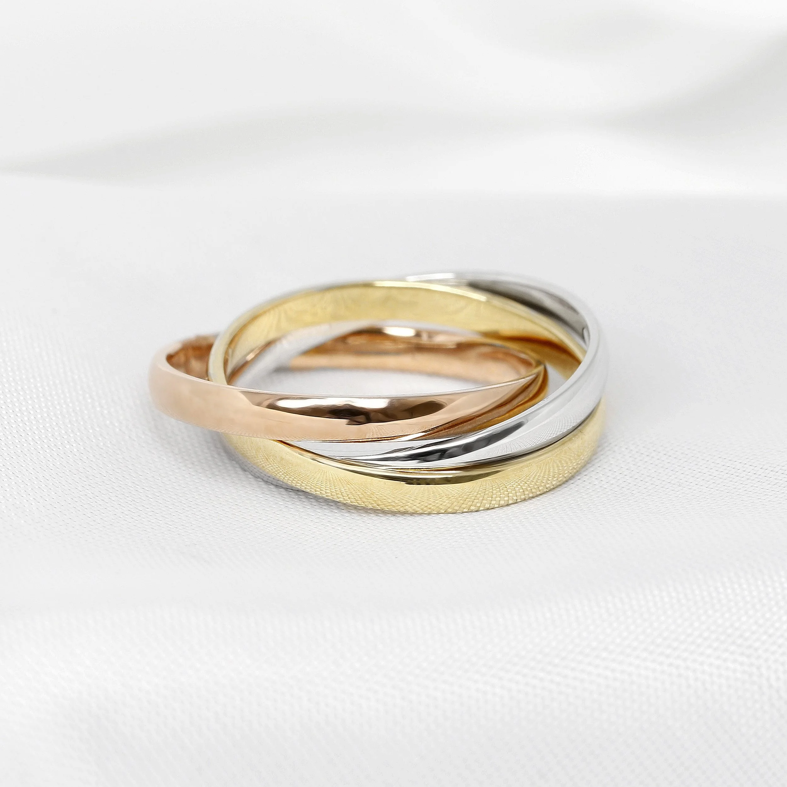  Russian Wedding Band in Three Colour 9k Gold £330 