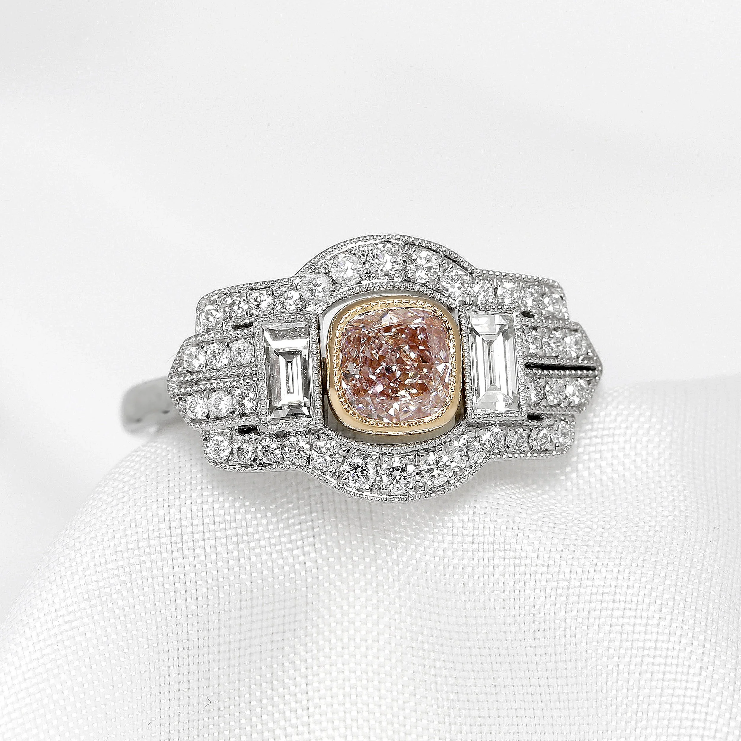  Timothy Roe Natural Pink Diamond Cluster Ring in Gold & Platinum £9,995.00 