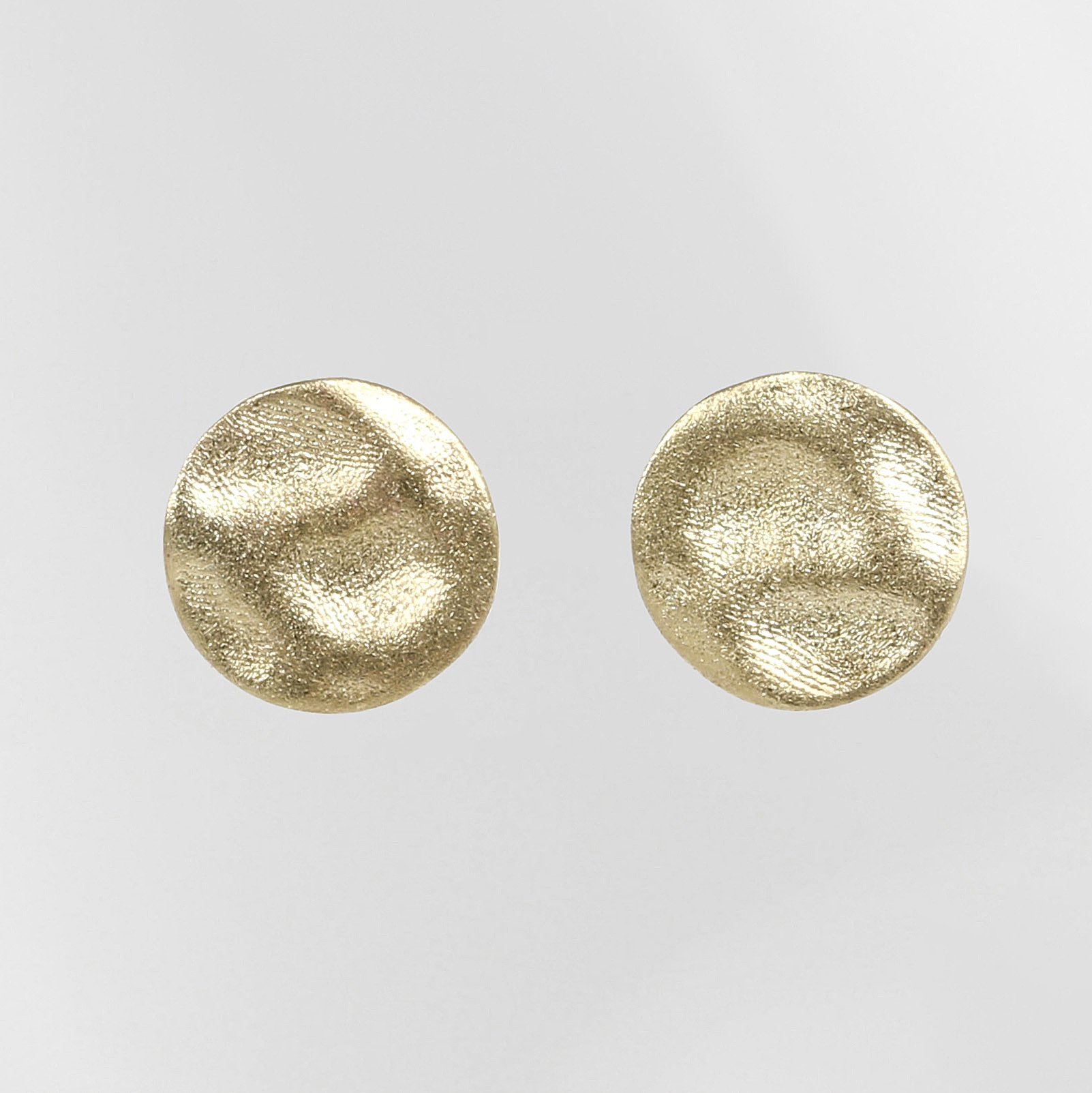  Molten Disc Stud Earrings in 9ct Yellow Gold £330.00 