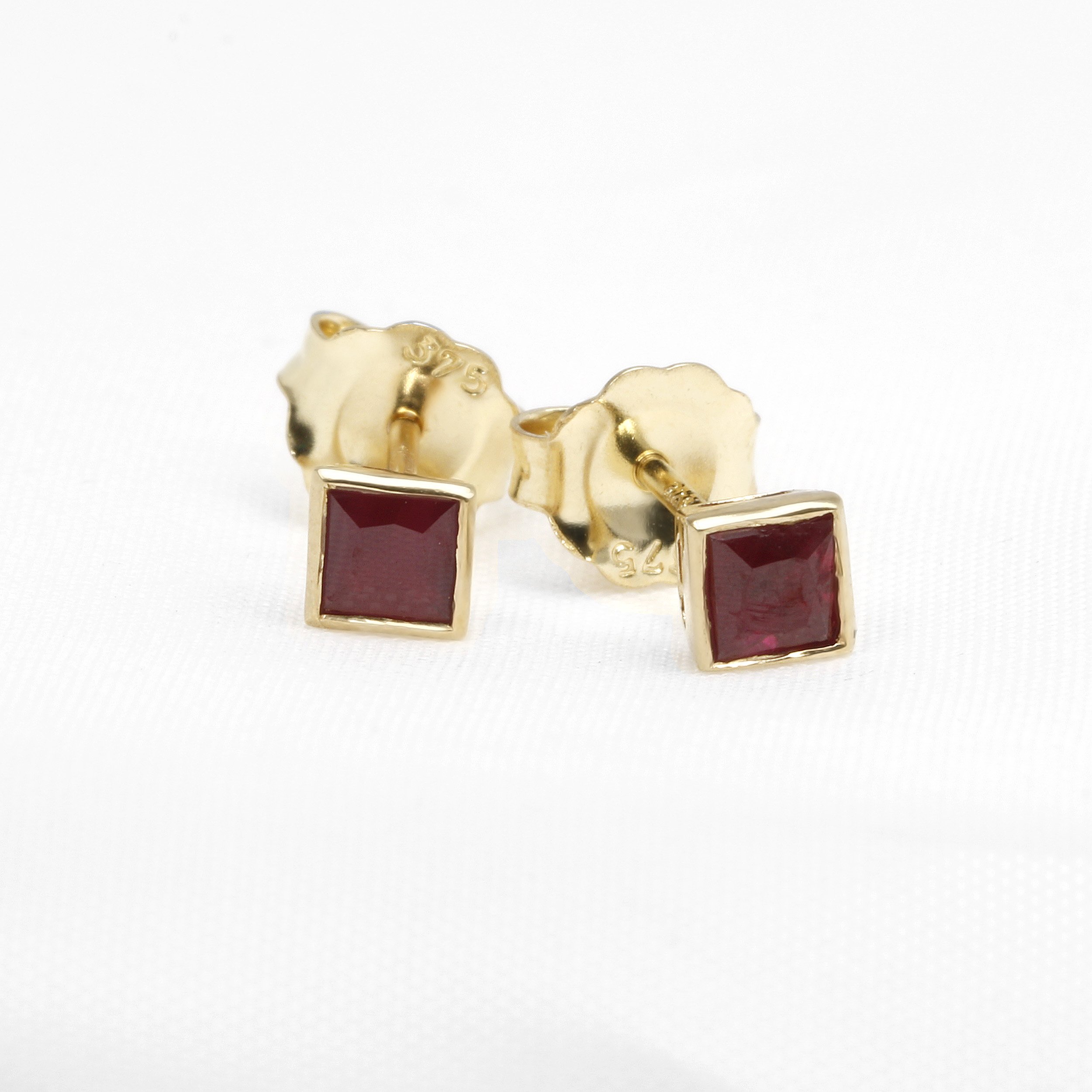  Timothy Roe Ruby Stud Earrings in Yellow Gold £220.00 