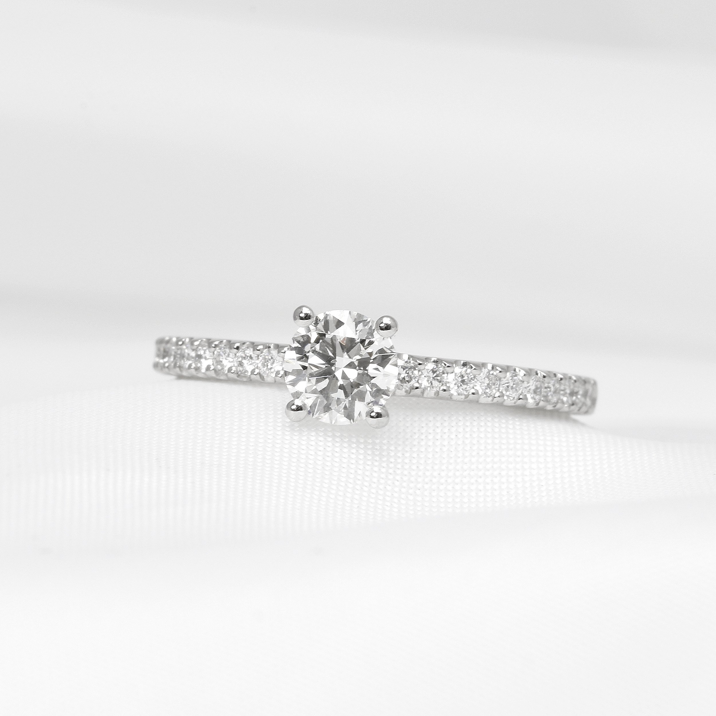  Diamond Solitaire Ring with Diamond Set Shoulders £2,320.00 