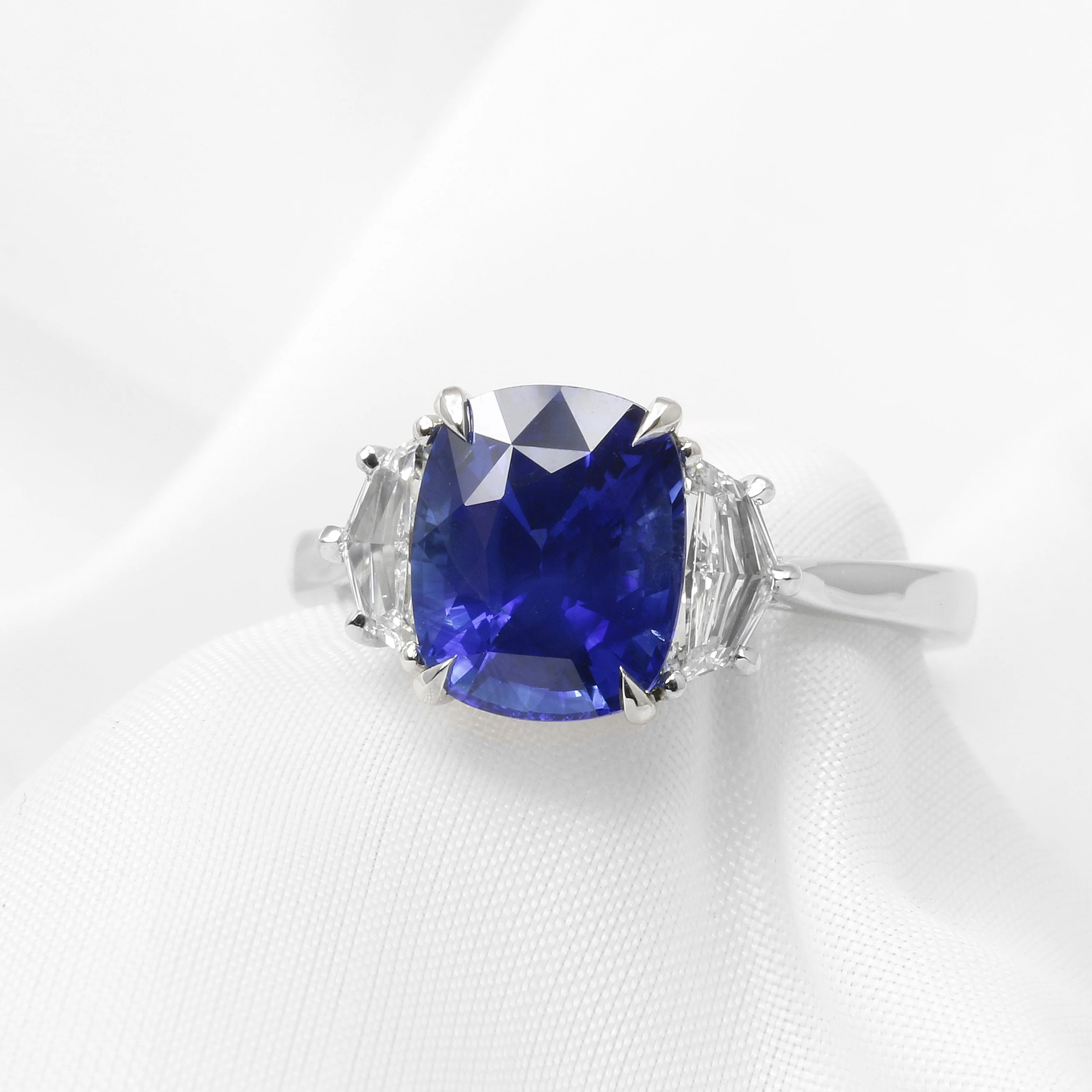  Sapphire and Cadillac Diamond Ring    
