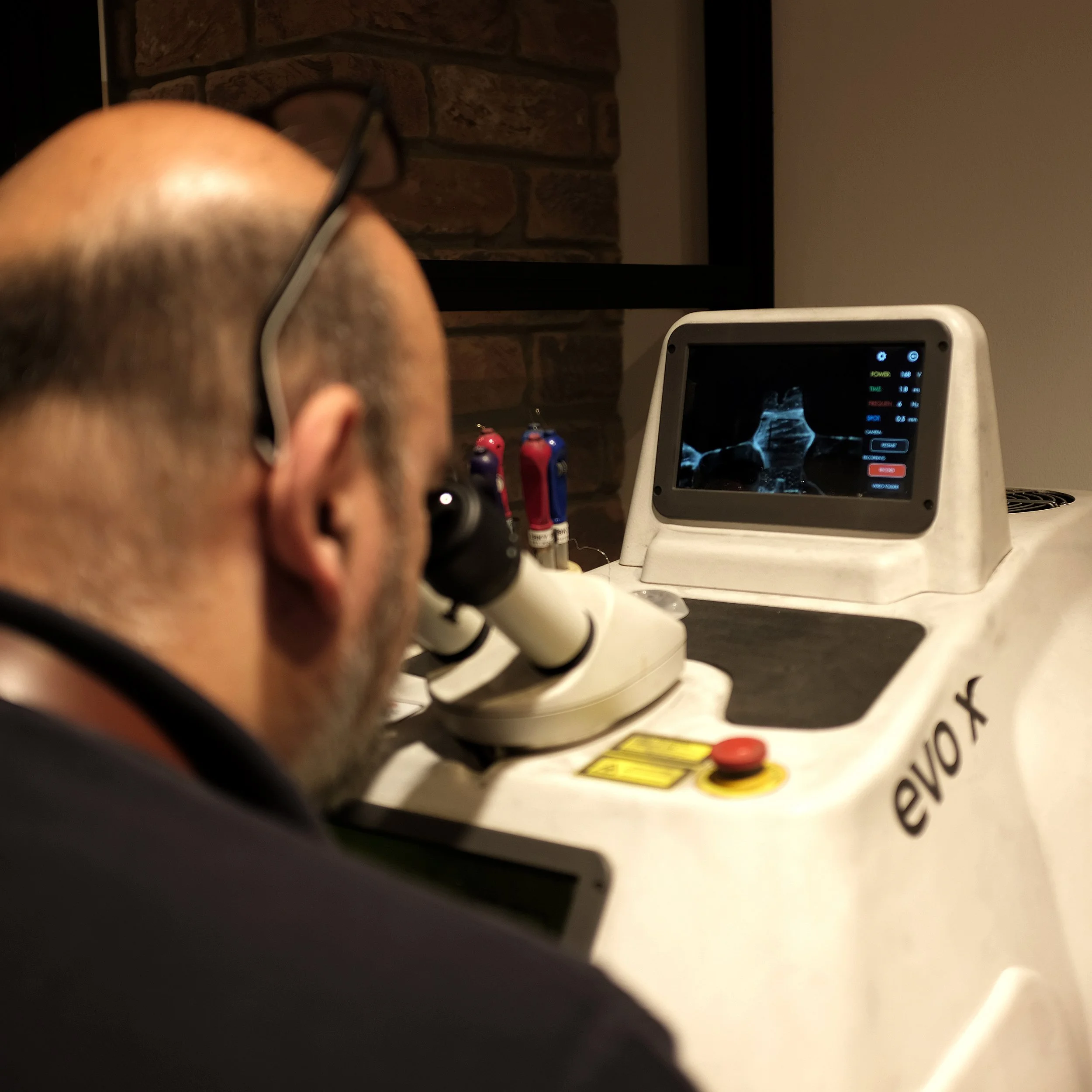  Dimitrios on the laser welder 