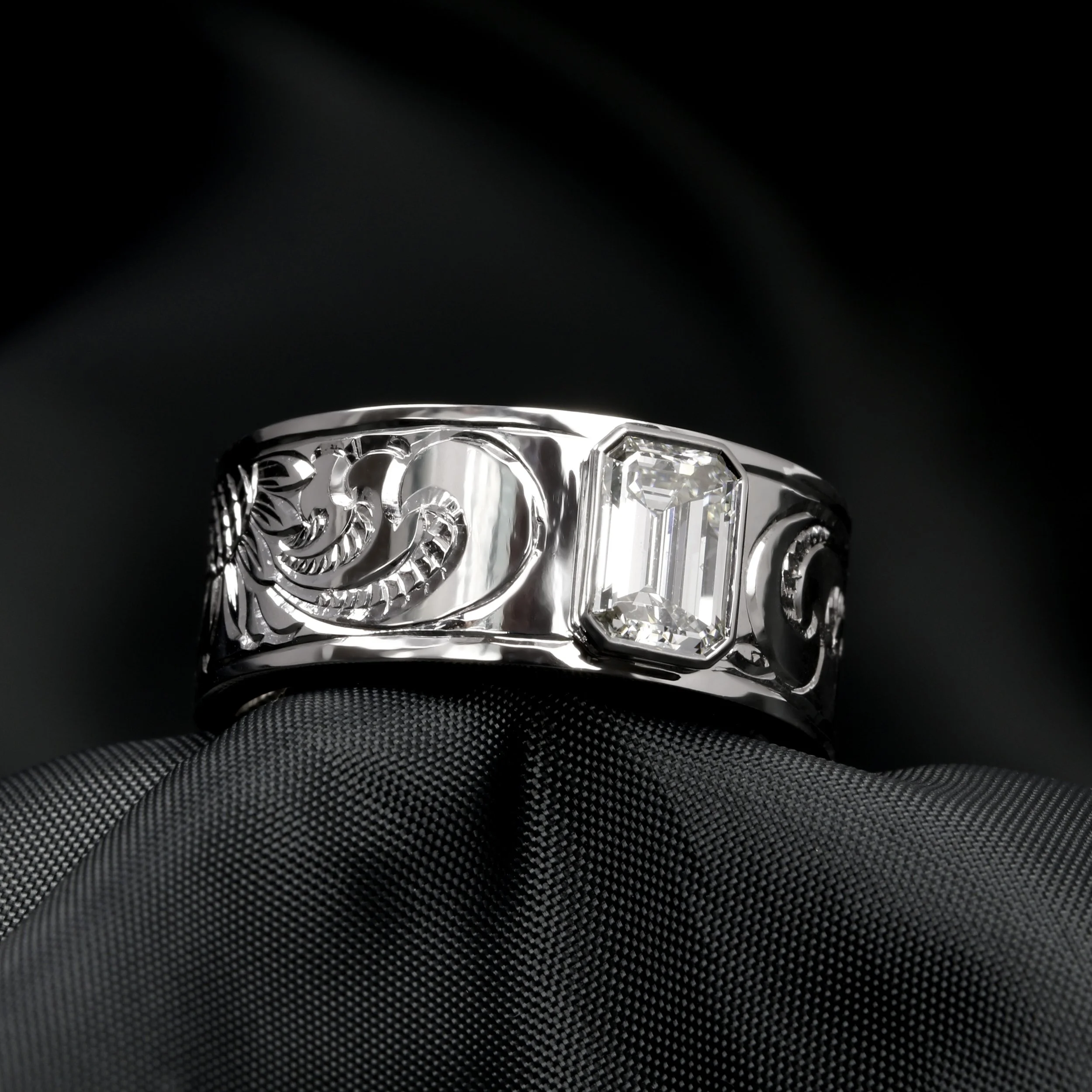  Bespoke Commission: Laboratory-Grown Diamond in White Gold with Engraving  