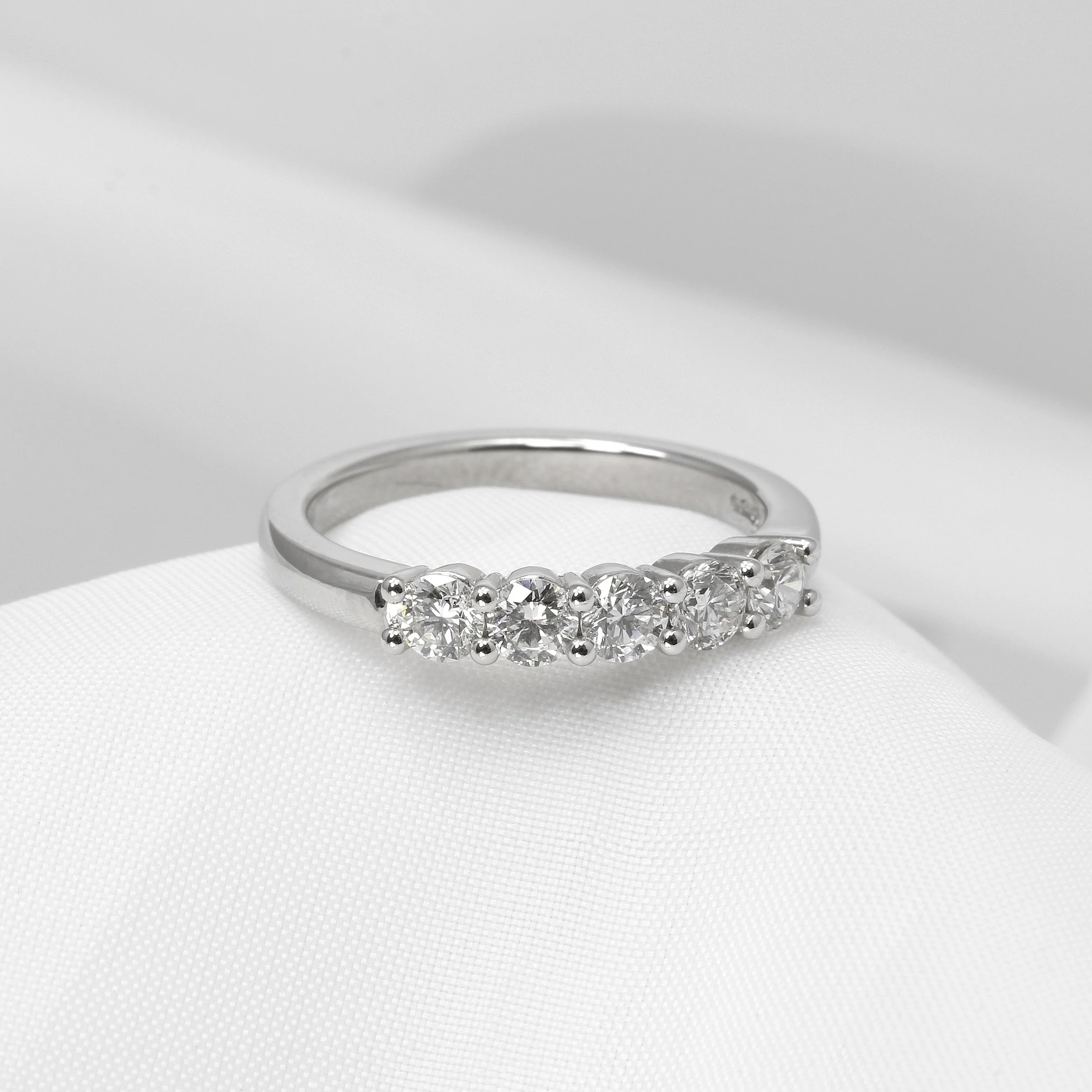 Diamond Five Stone Ring in Platinum